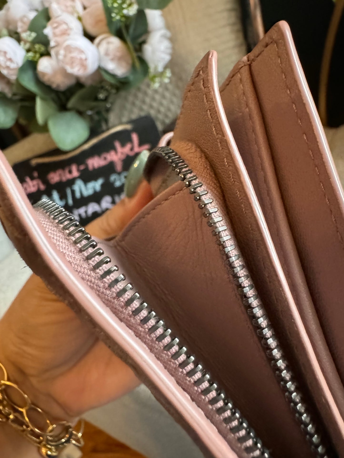 Bottega Veneta Compact Wallet in blush