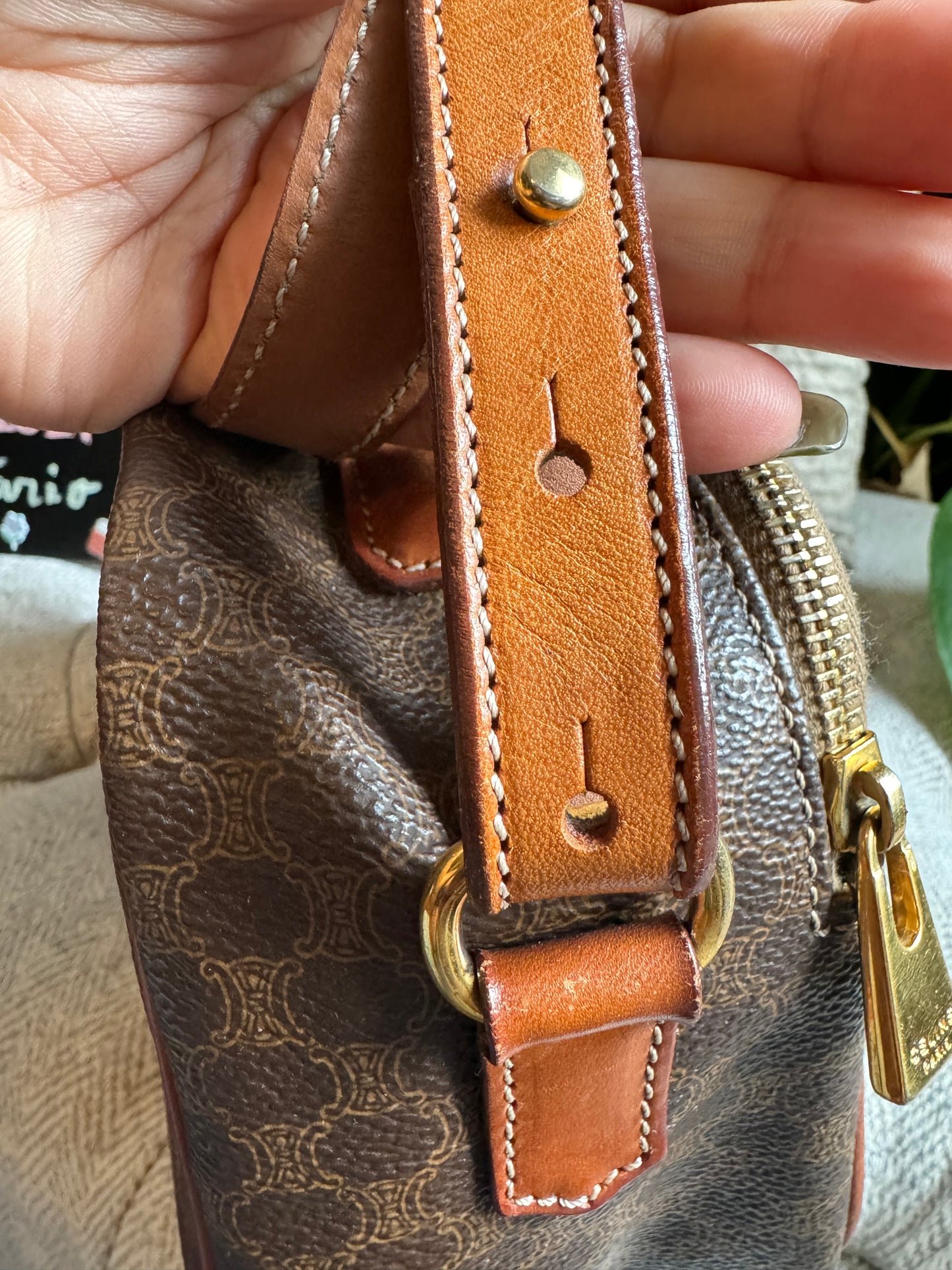 Celine Vintage Macadam Camera Bag
