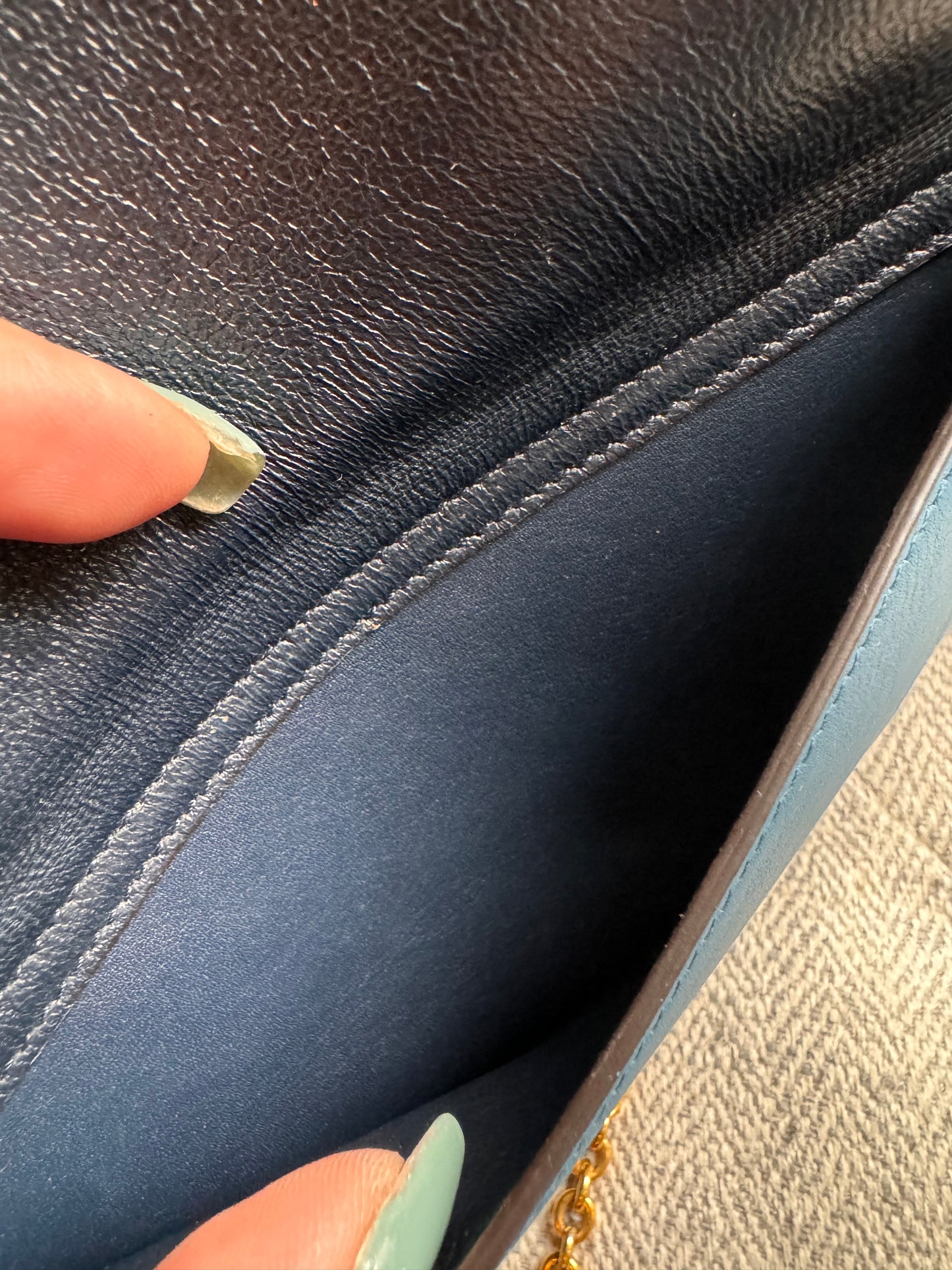 Celine Tricolour Pocket Envelope on Chain