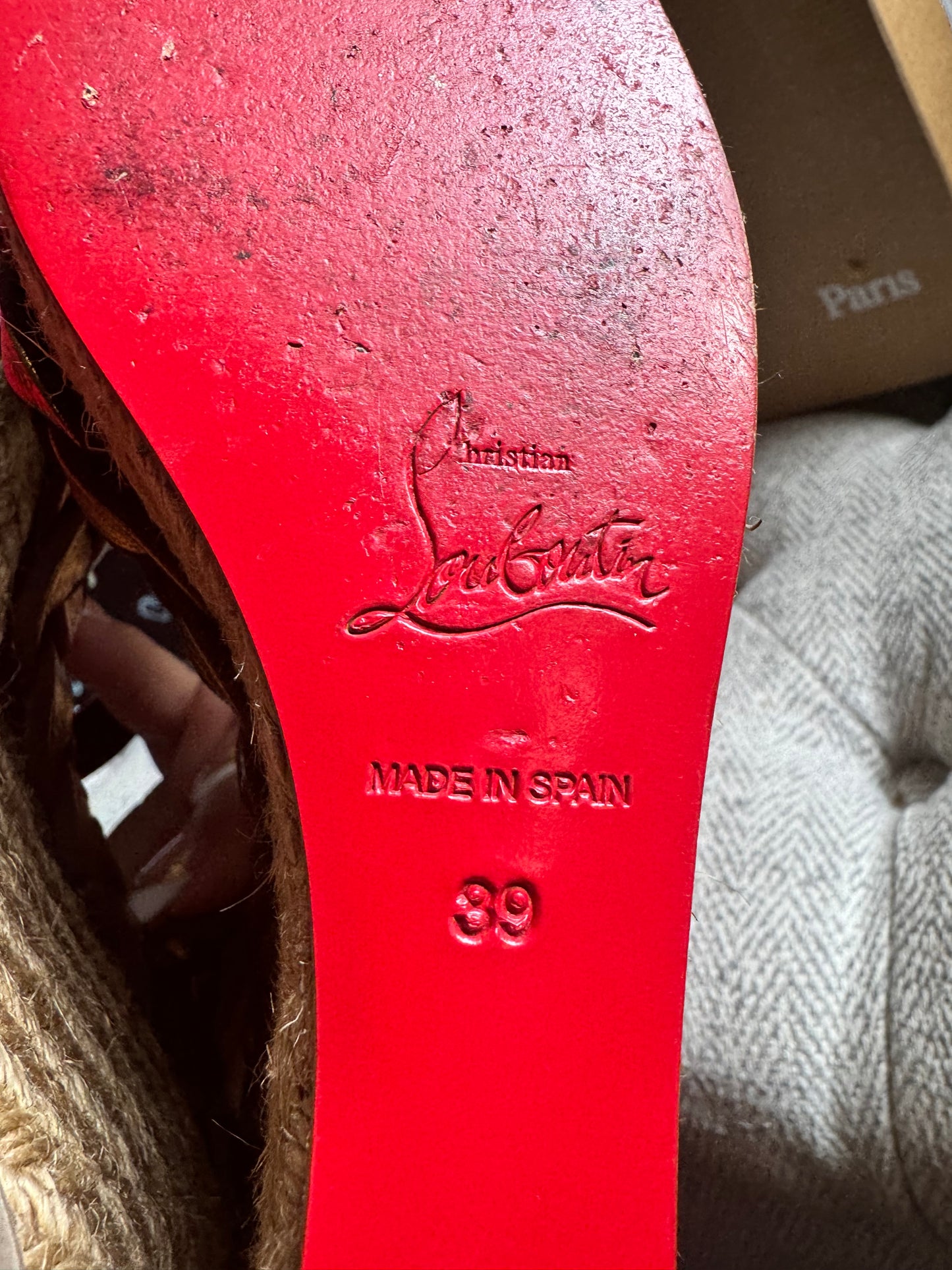Christian Louboutin Cadena Tresse 140 Wedge Sandals