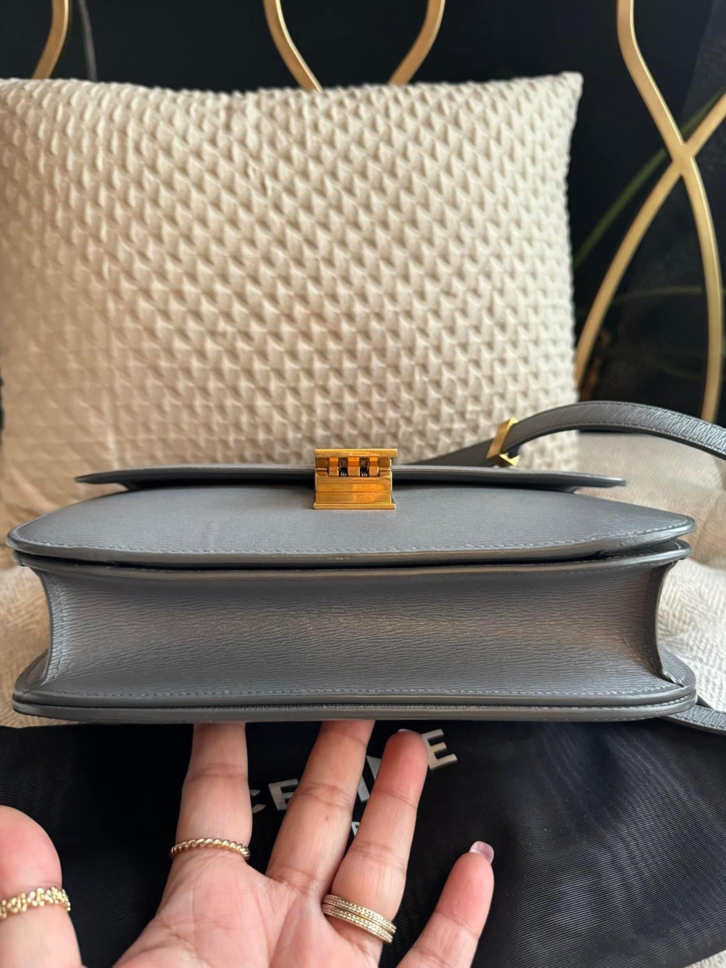 Celine Medium Box Bag in Grey
