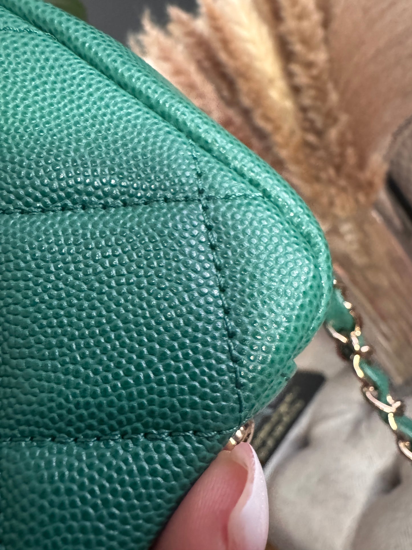Chanel Business Affinity in gorgeous Green Caviar