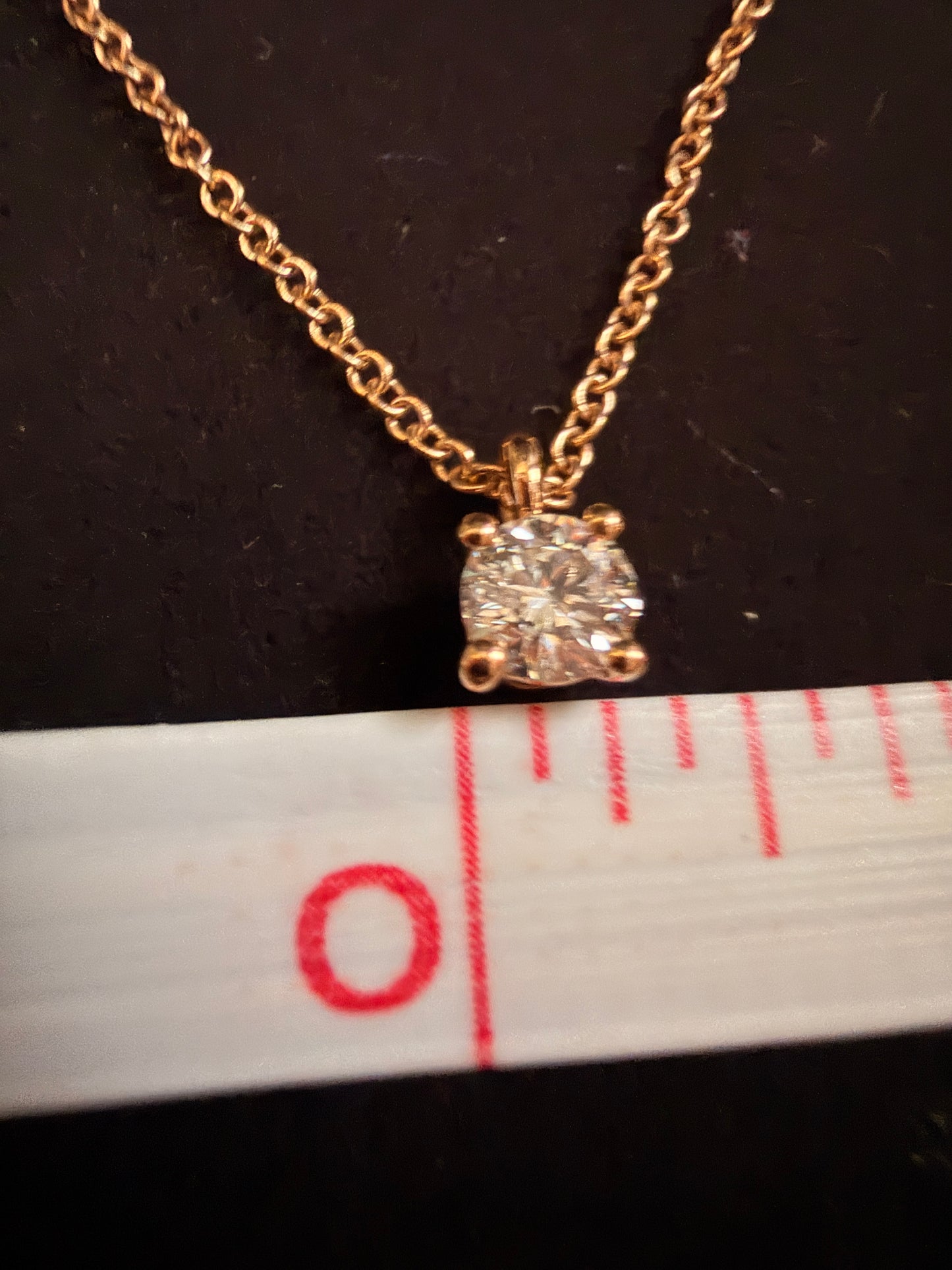 Tiffany & Co 18k Rose Gold Solitaire Necklace