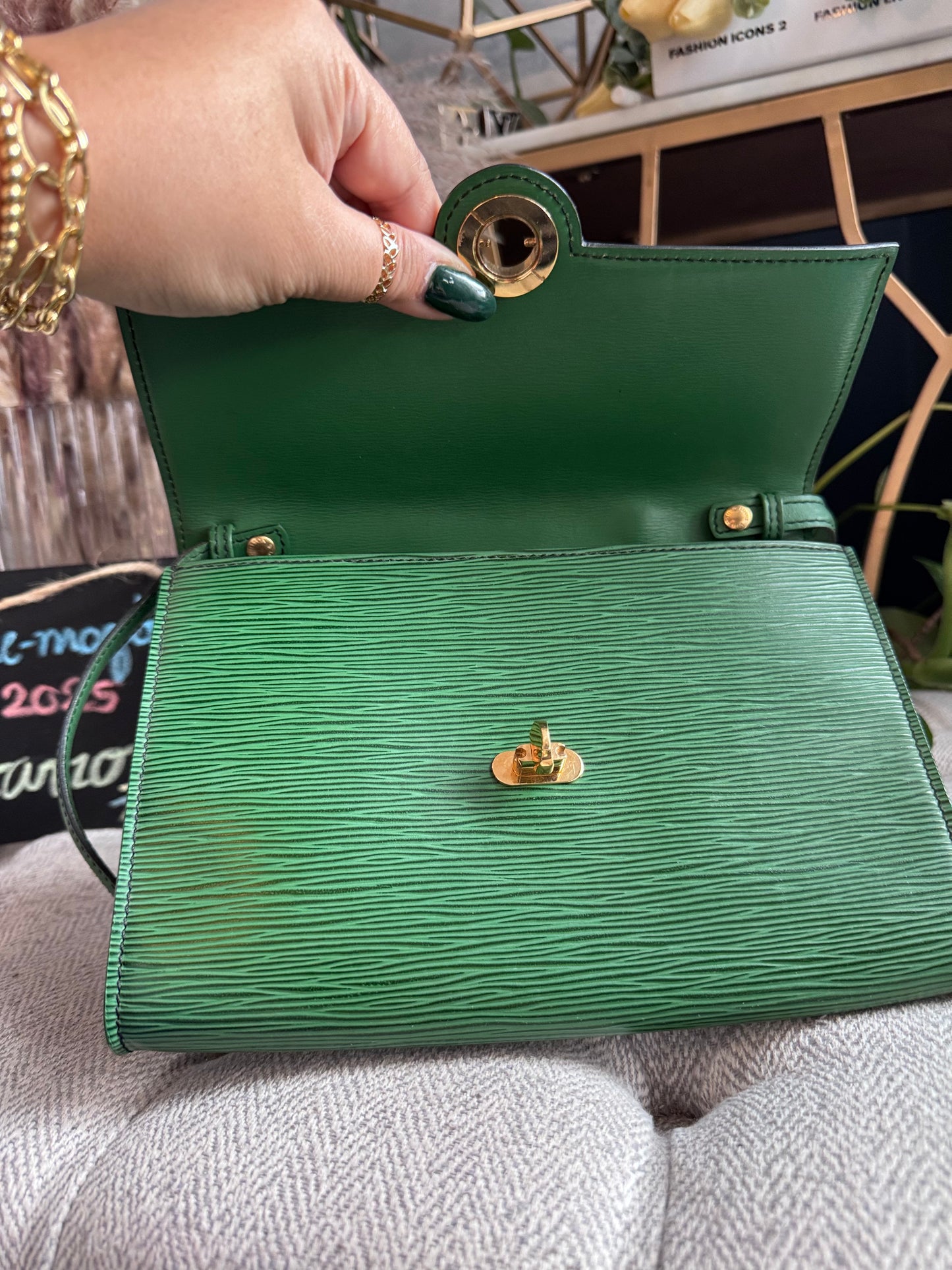 Louis Vuitton Epi Pochette Arche in Borneo Green