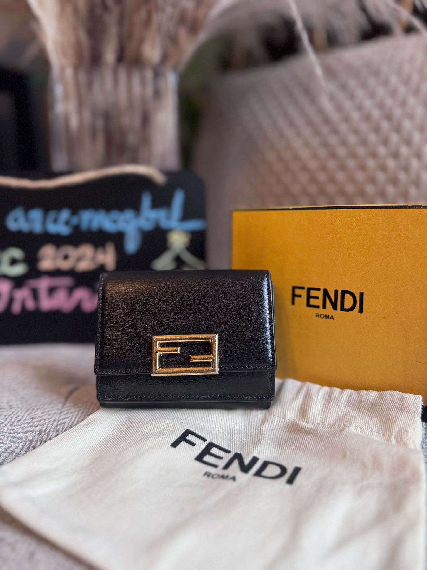 Fendi Micro Baguette Trifold Wallet