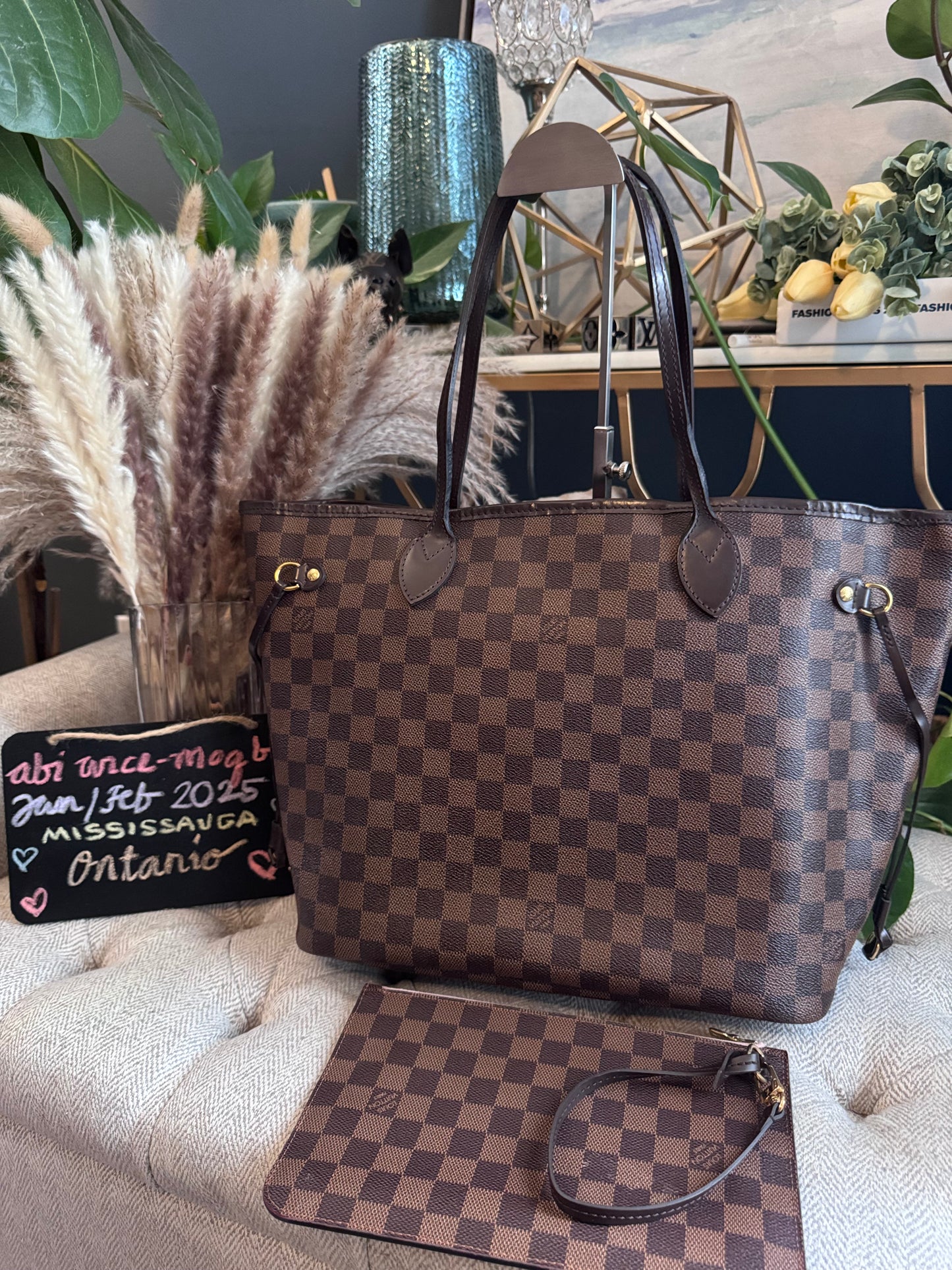 Neverfull MM in Damier Ebene -Rose Ballerine