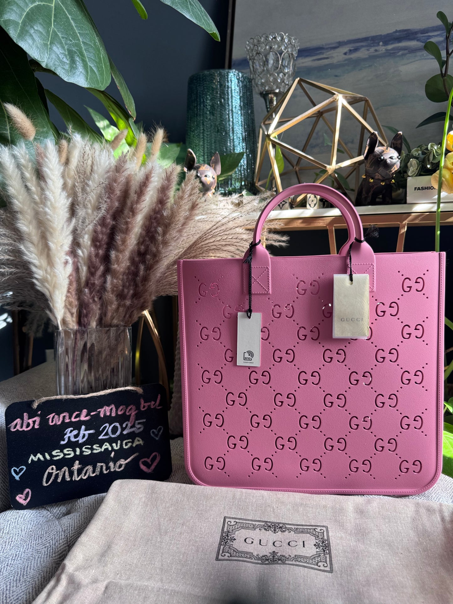Gucci Rubber tote-PINK