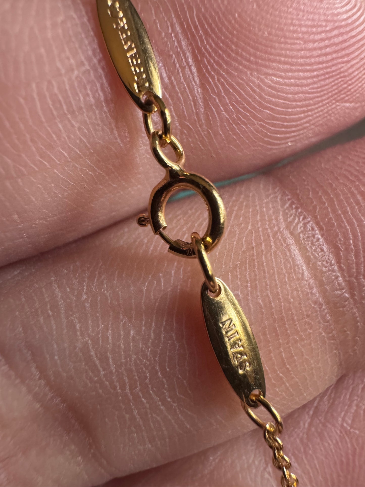 Tiffany&Co 18k Open Heart Necklace with diamonds