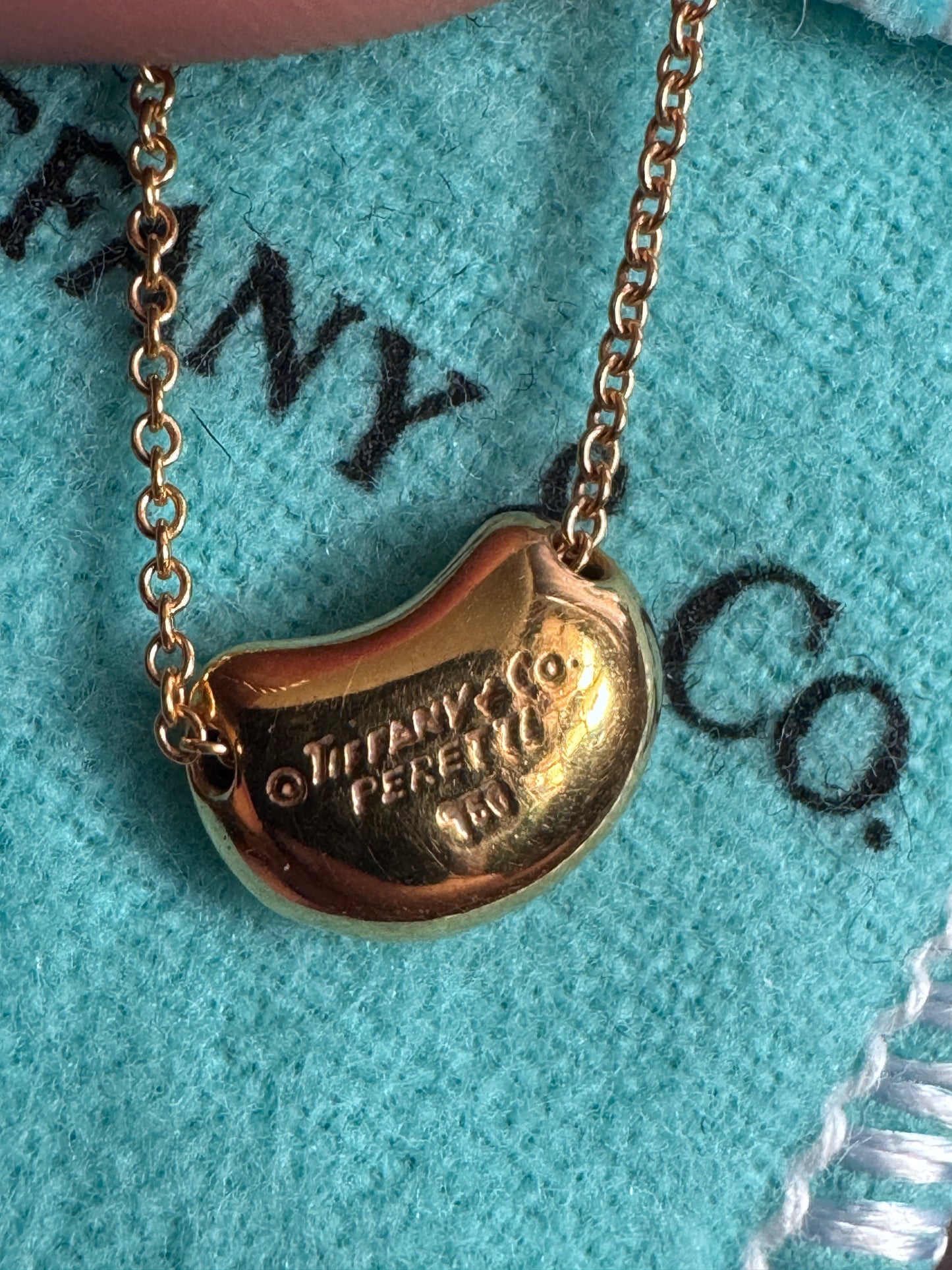 Tiffany & Co. 18k 9mm Bean Necklace