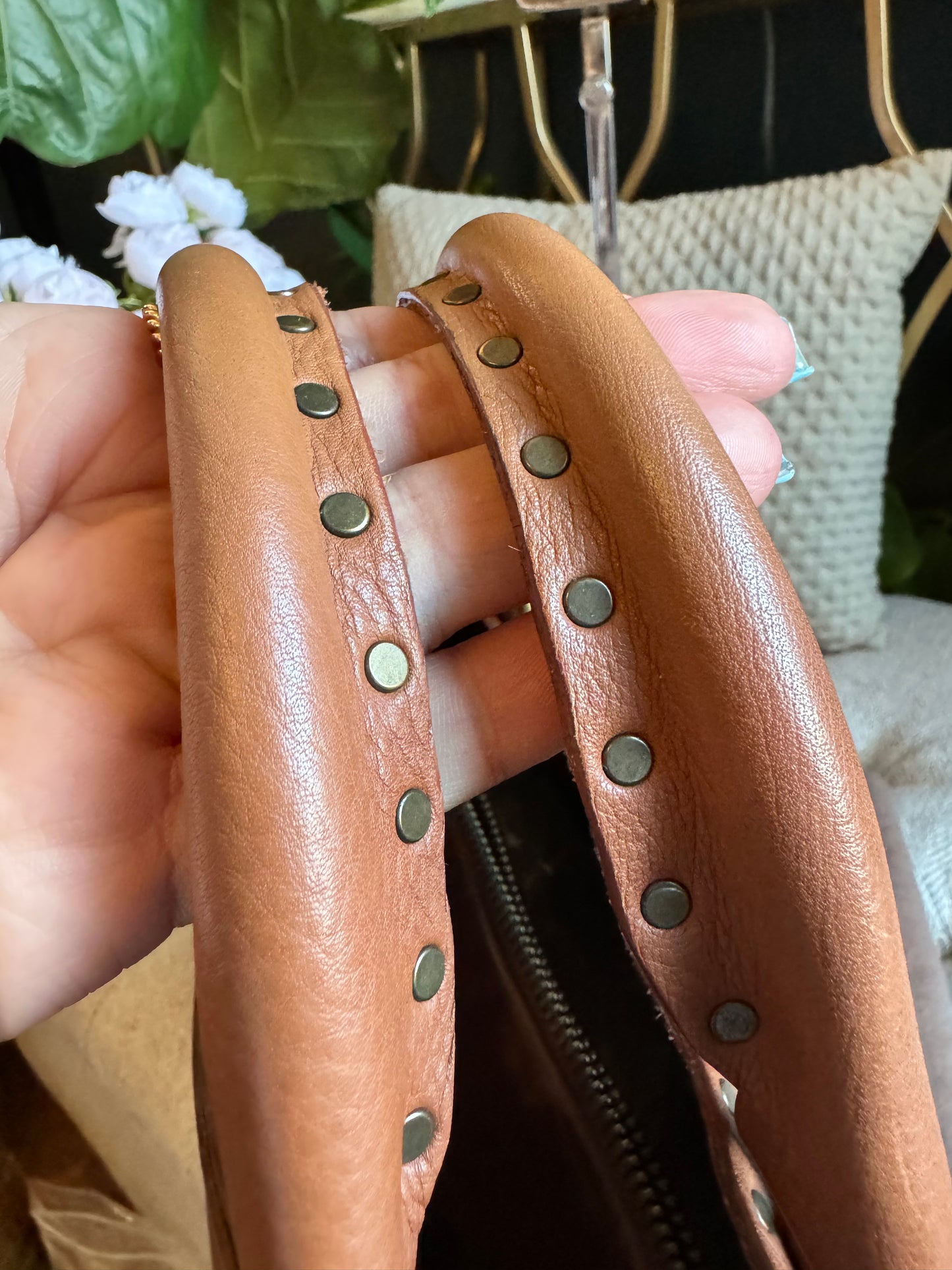 Celine Vintage Studded Leather Tote