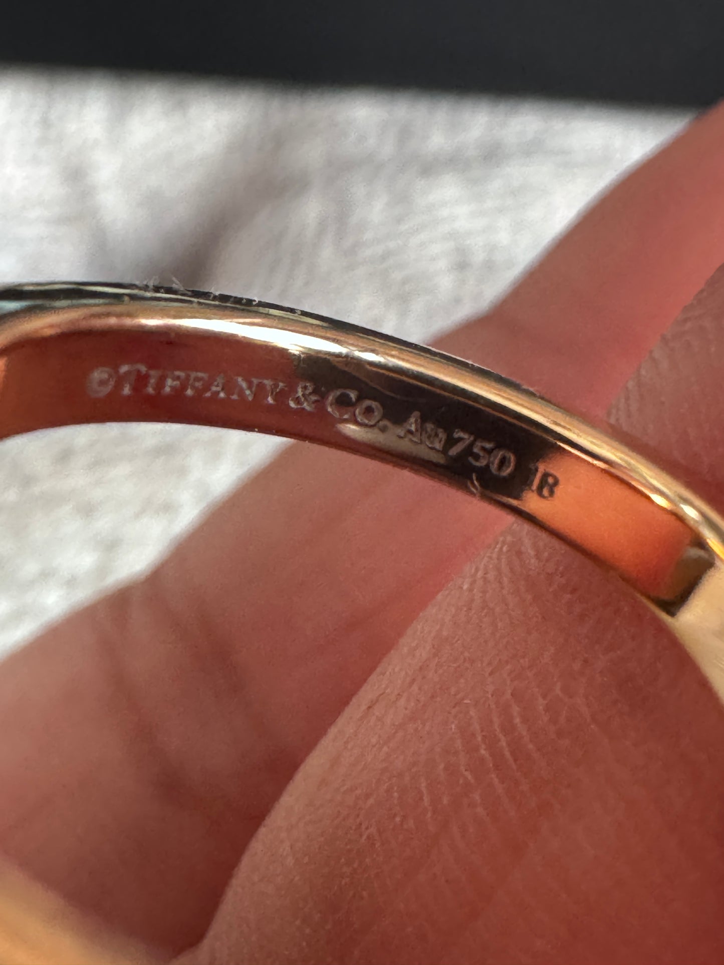 Tiffany & Co 18k Rose Gold Lock Ring