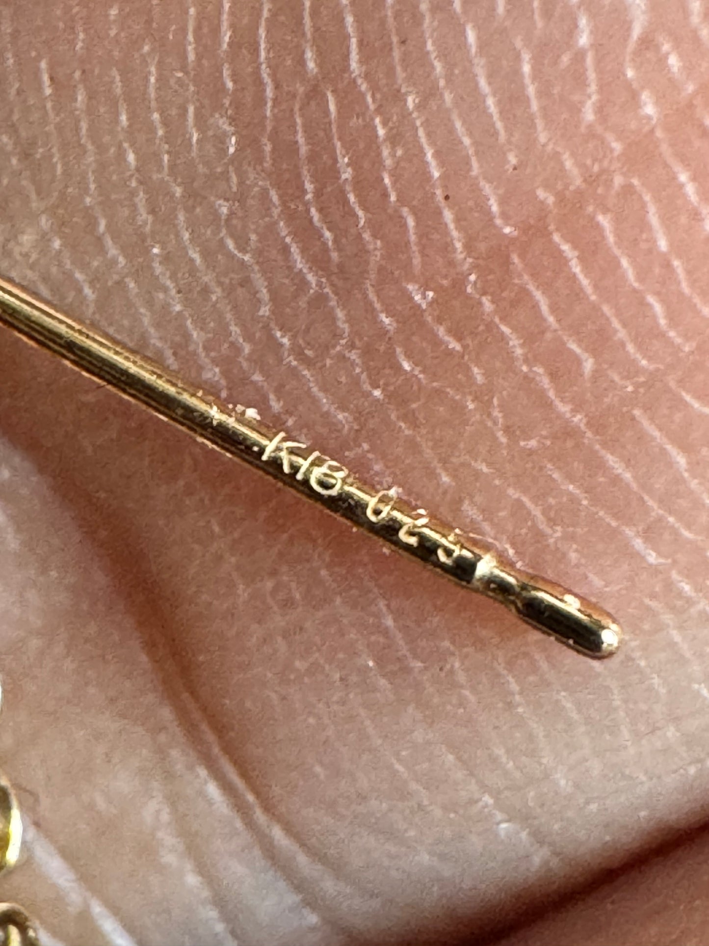 18K Yellow Gold Diamond Tennis Earrings