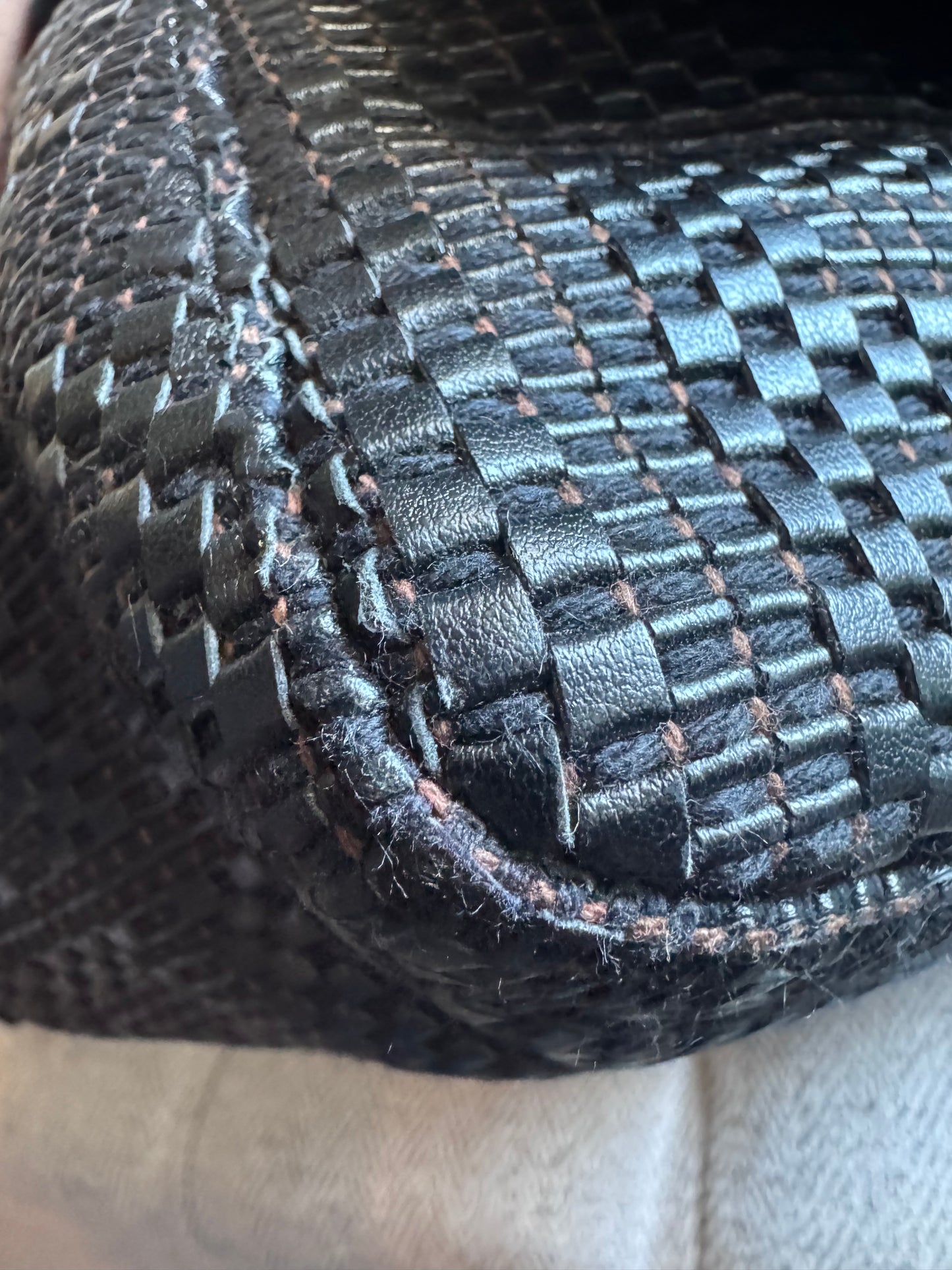 Fendi Leather Weave Mama Baguette