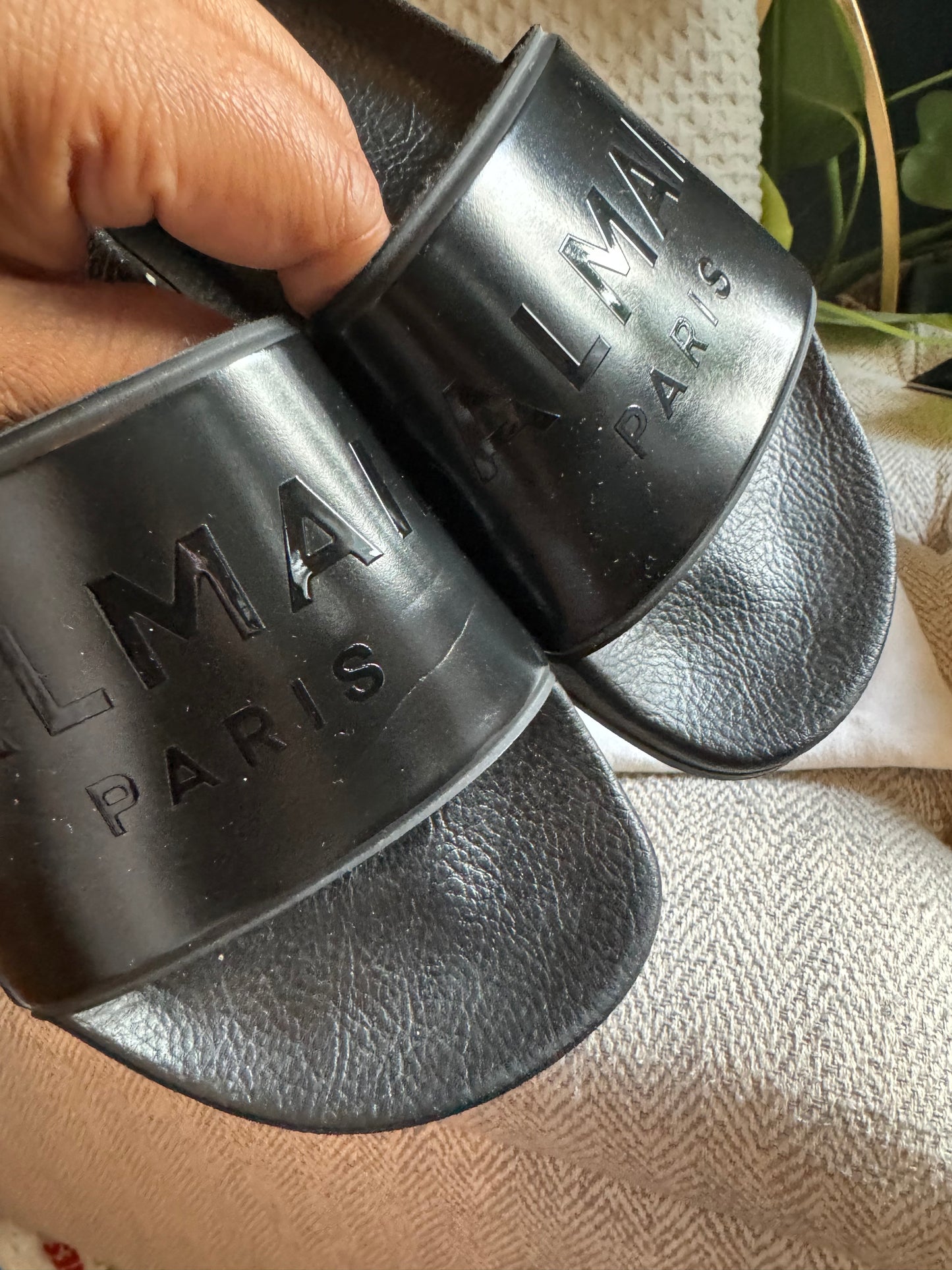 Balmain Logo Printed Slides