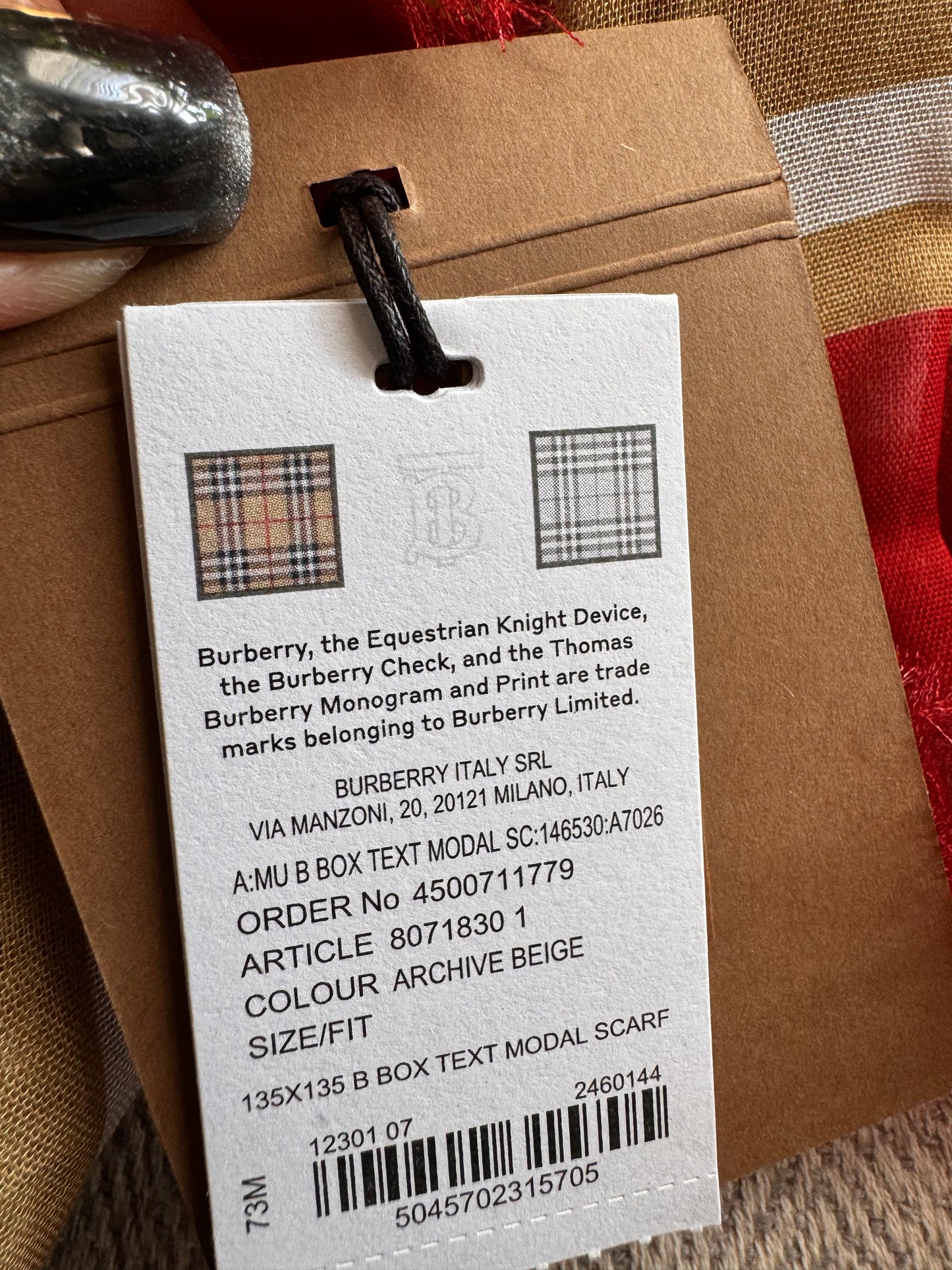 Burberry Scarf NWT