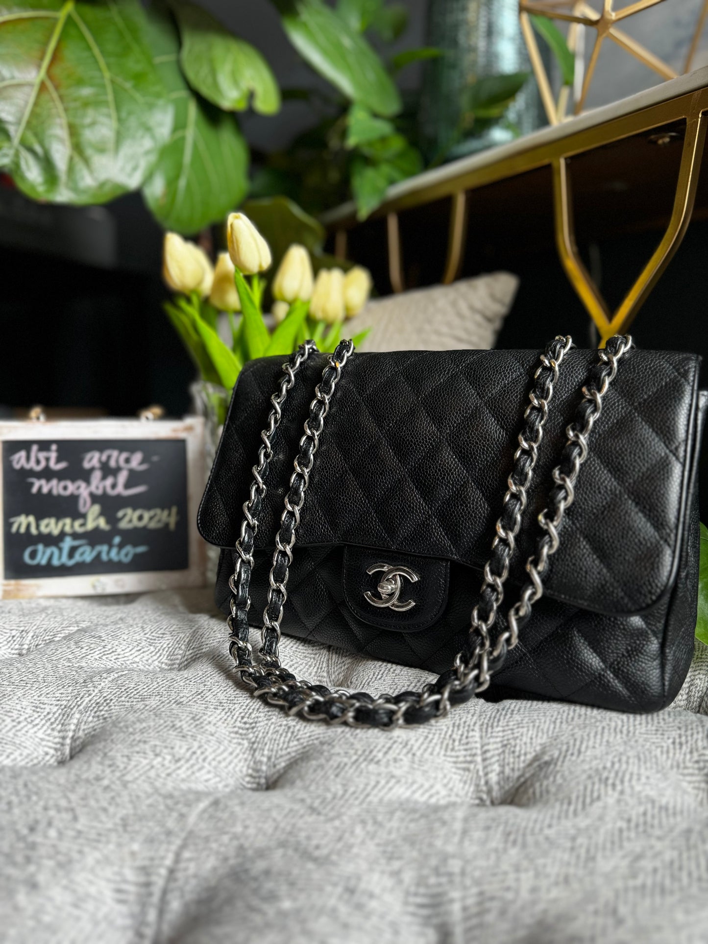 Chanel Classic Jumbo Caviar