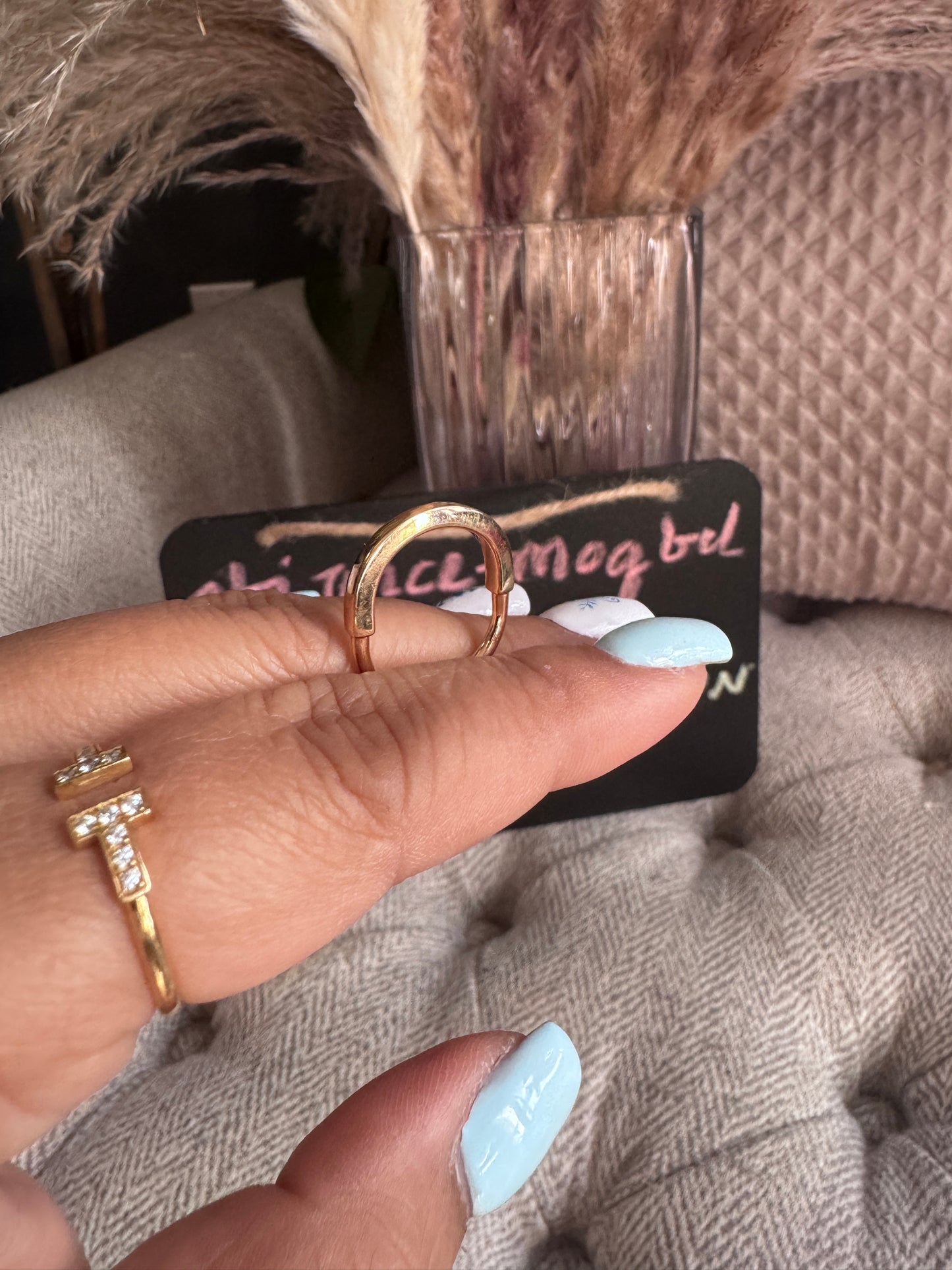 Tiffany & Co 18k Rose Gold Lock Ring