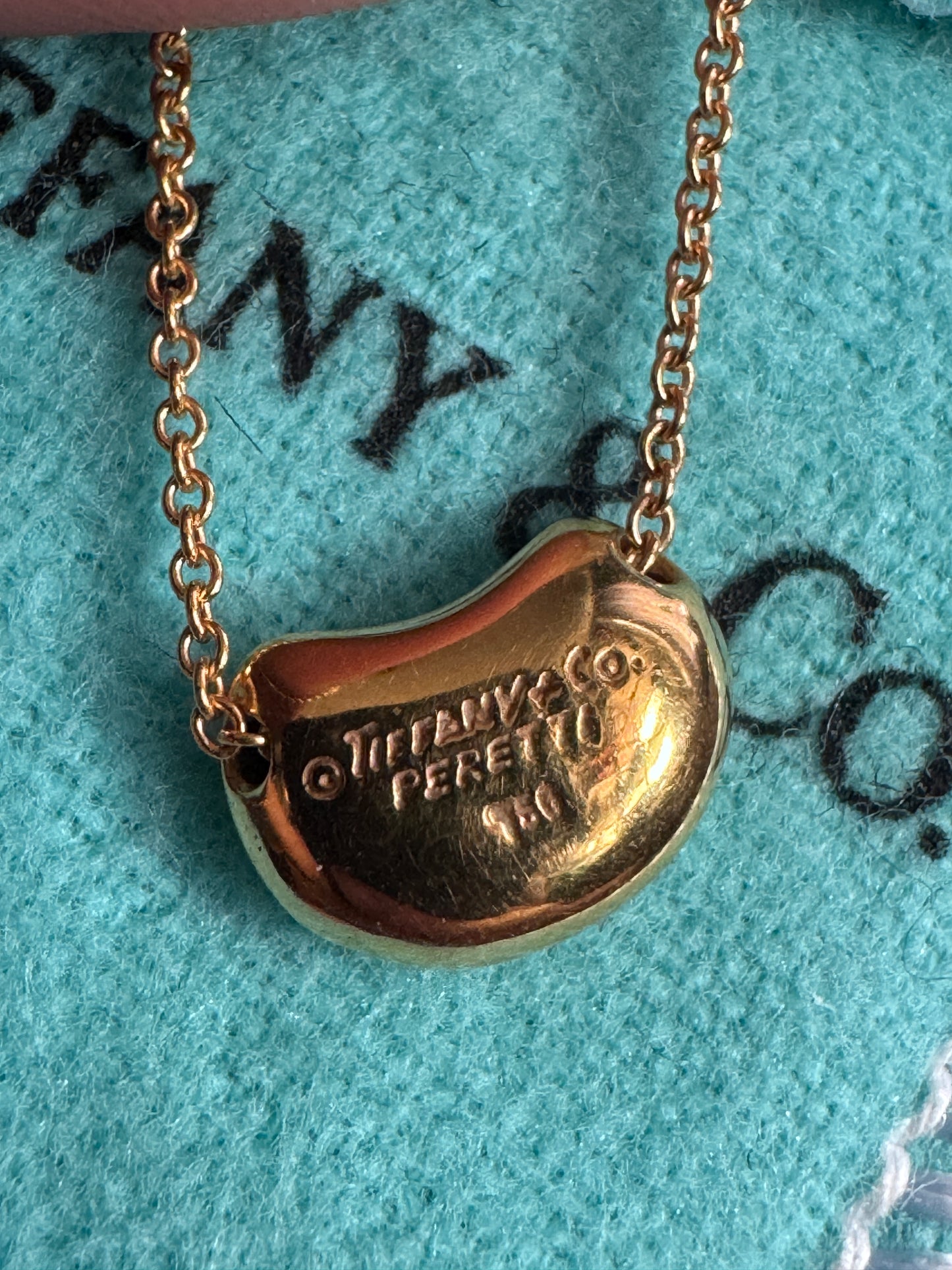 Tiffany & Co. 18k 9mm Bean Necklace
