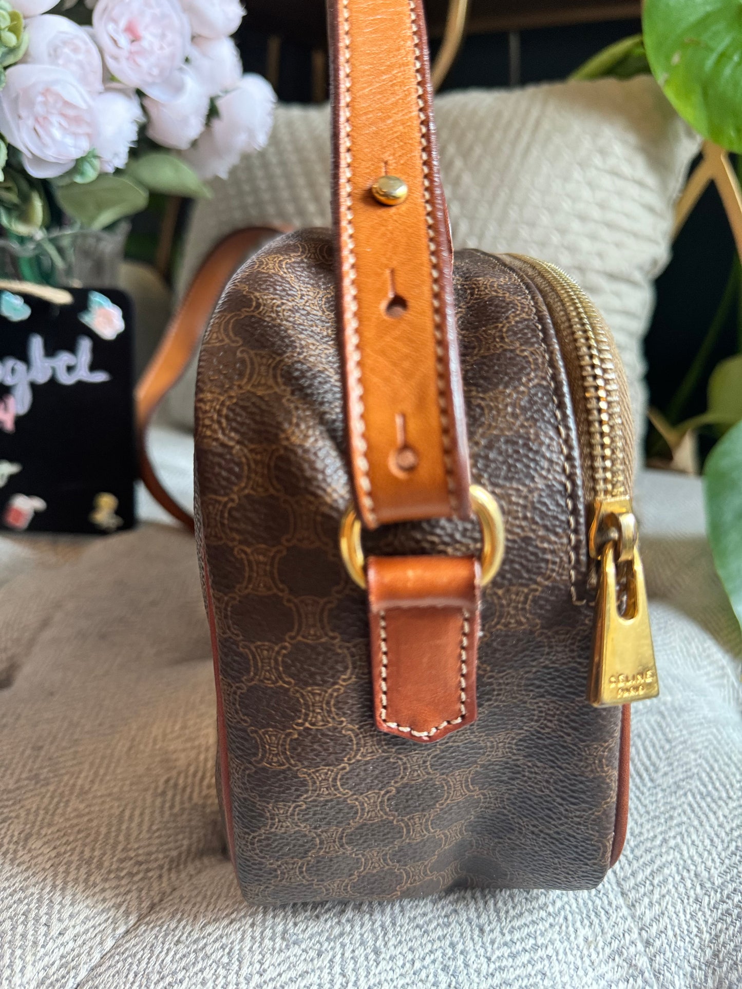 Celine Vintage Macadam Camera Bag