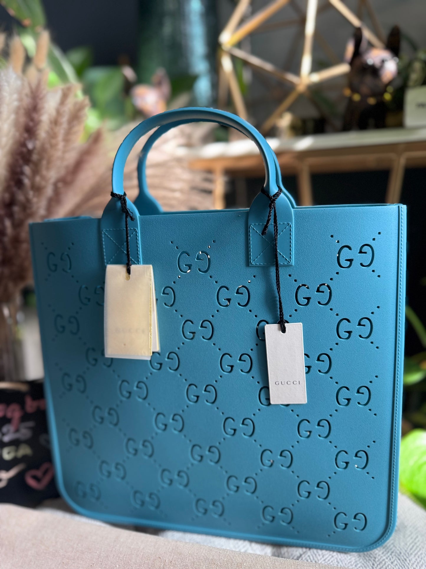 Gucci Rubber Tote- BLUE
