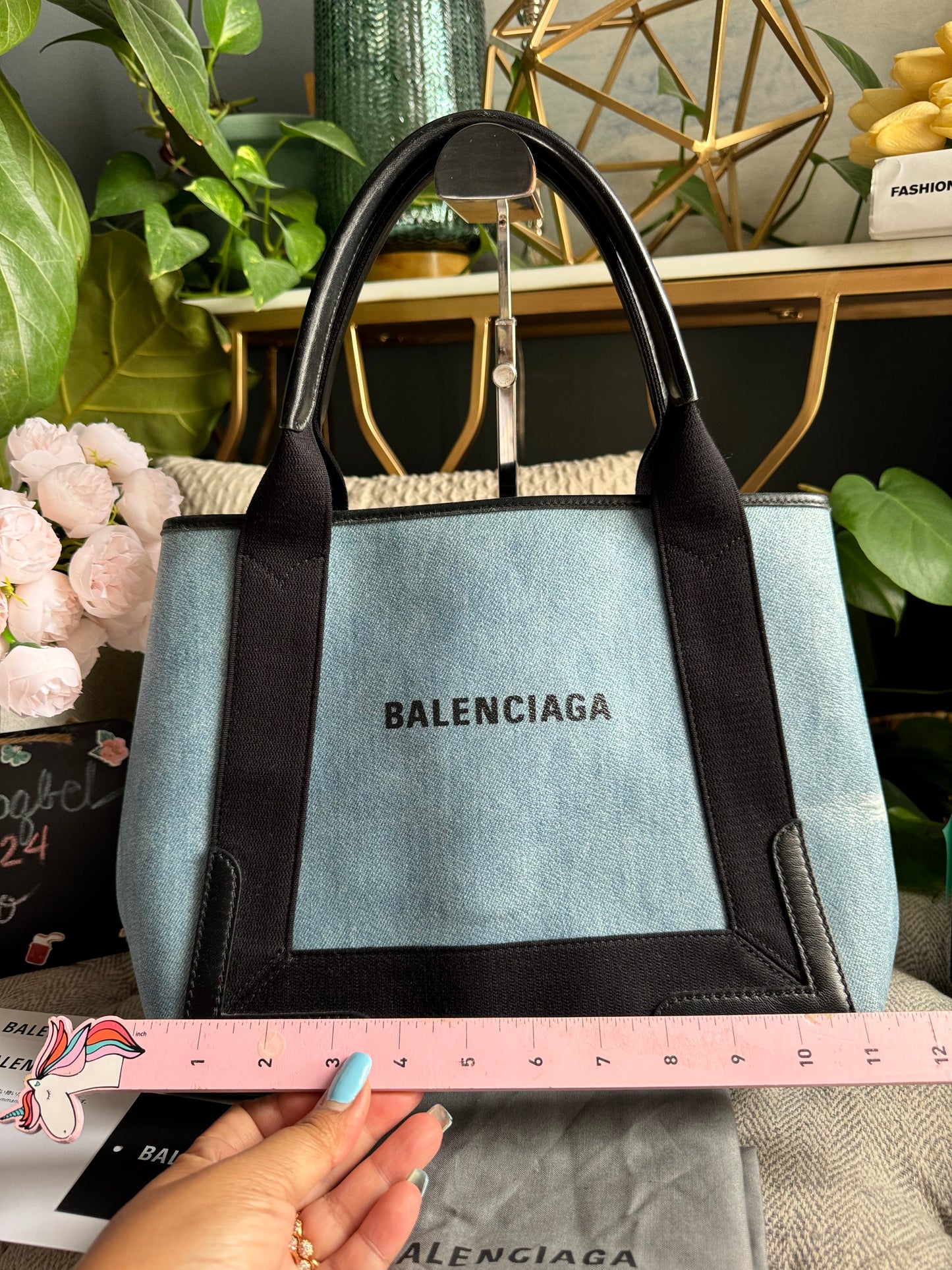 Balenciaga Denim Cabas