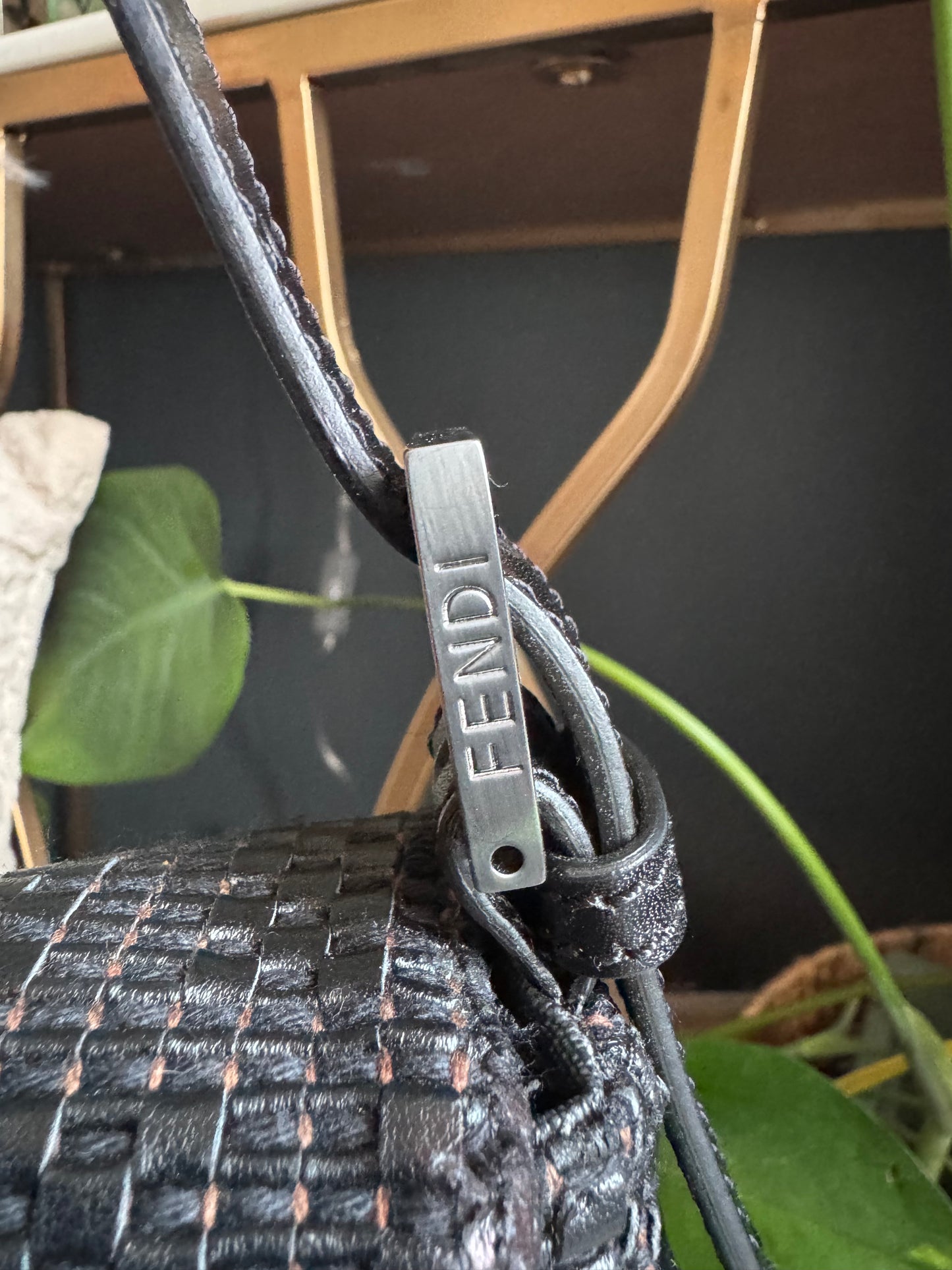 Fendi Leather Weave Mama Baguette