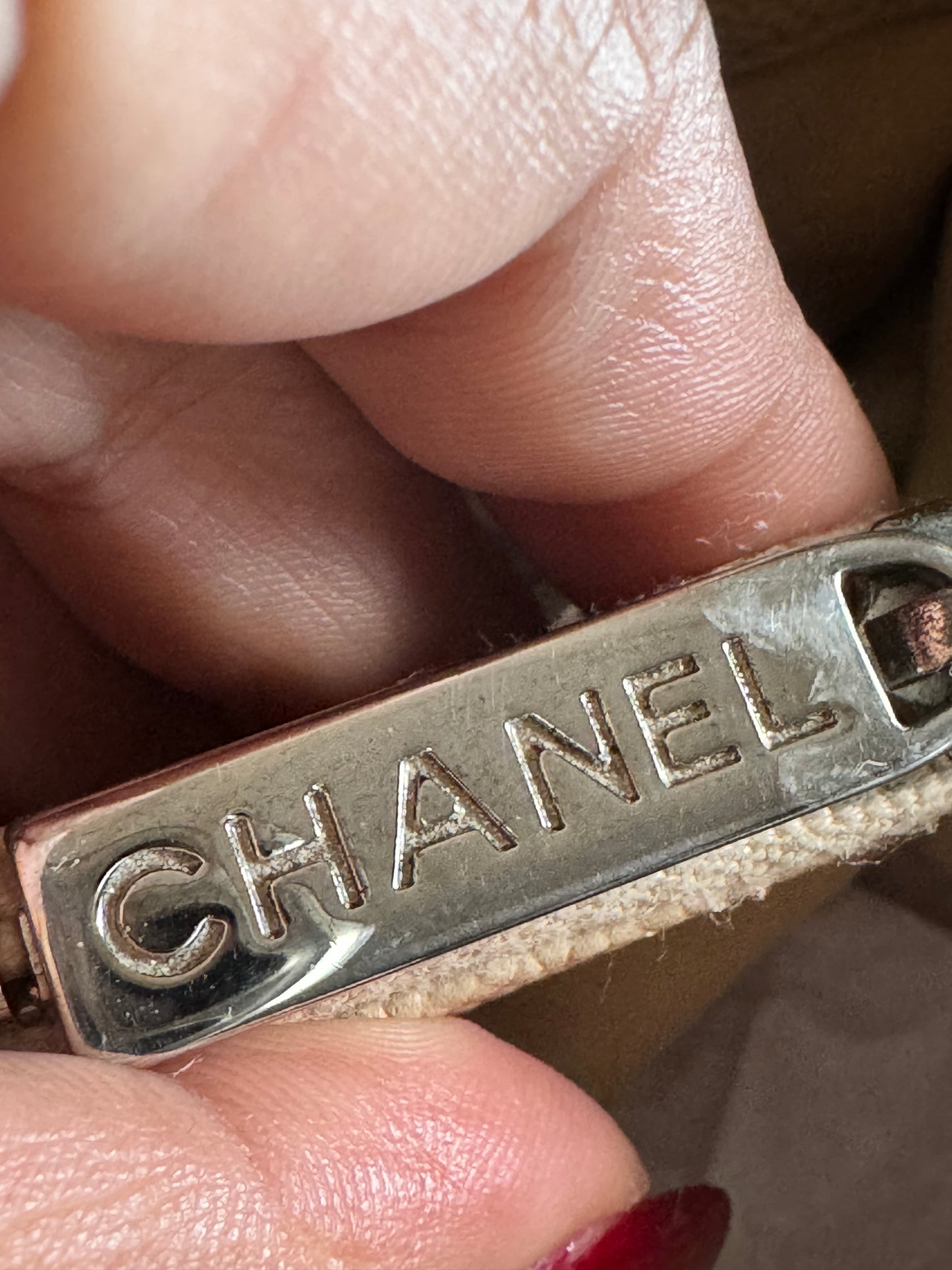 Chanel Beige Caviar GST with Silver Hardware
