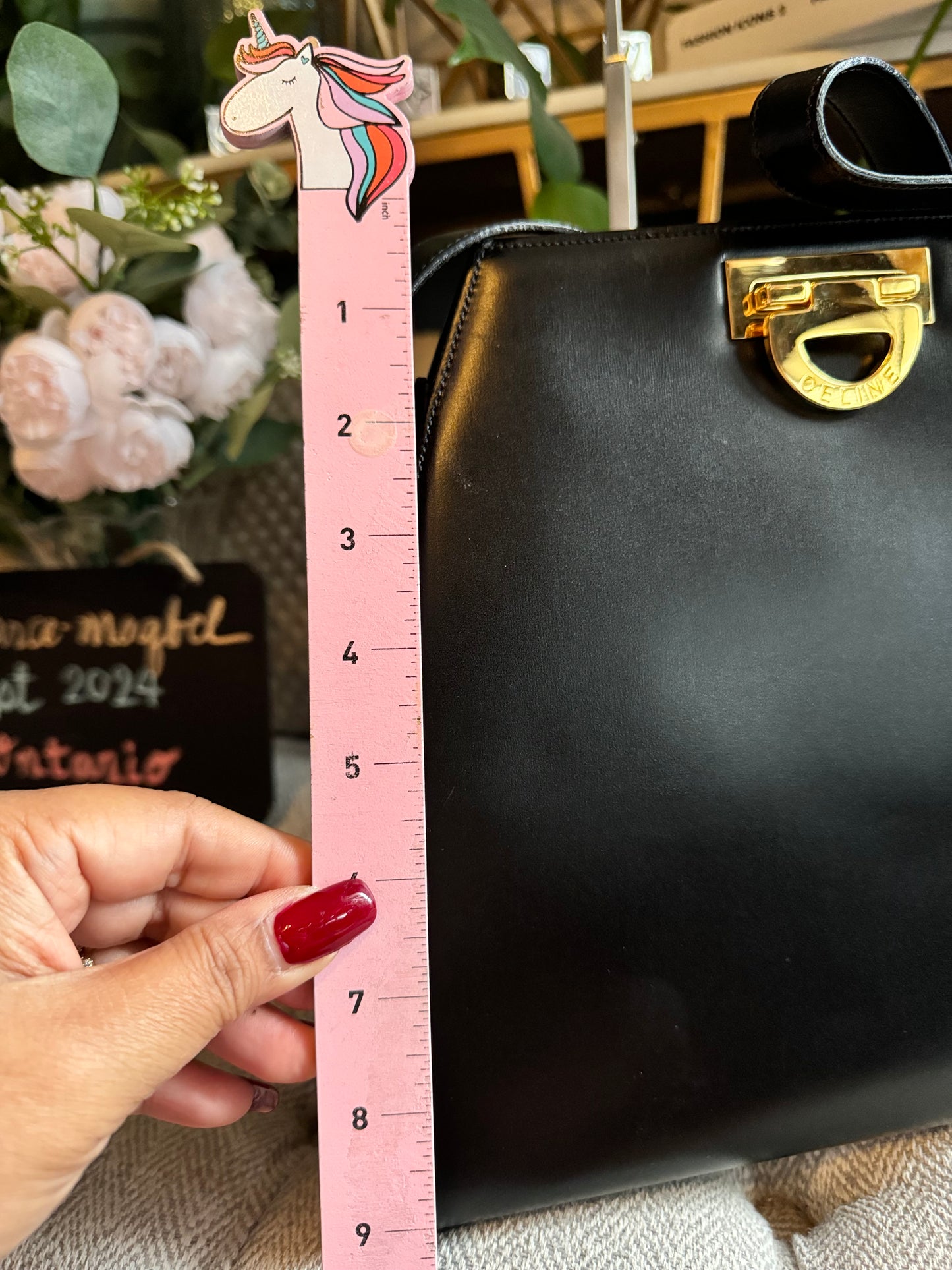 Celine Vintage Crossbody/Shoulder bag in Black, Gold Hardware
