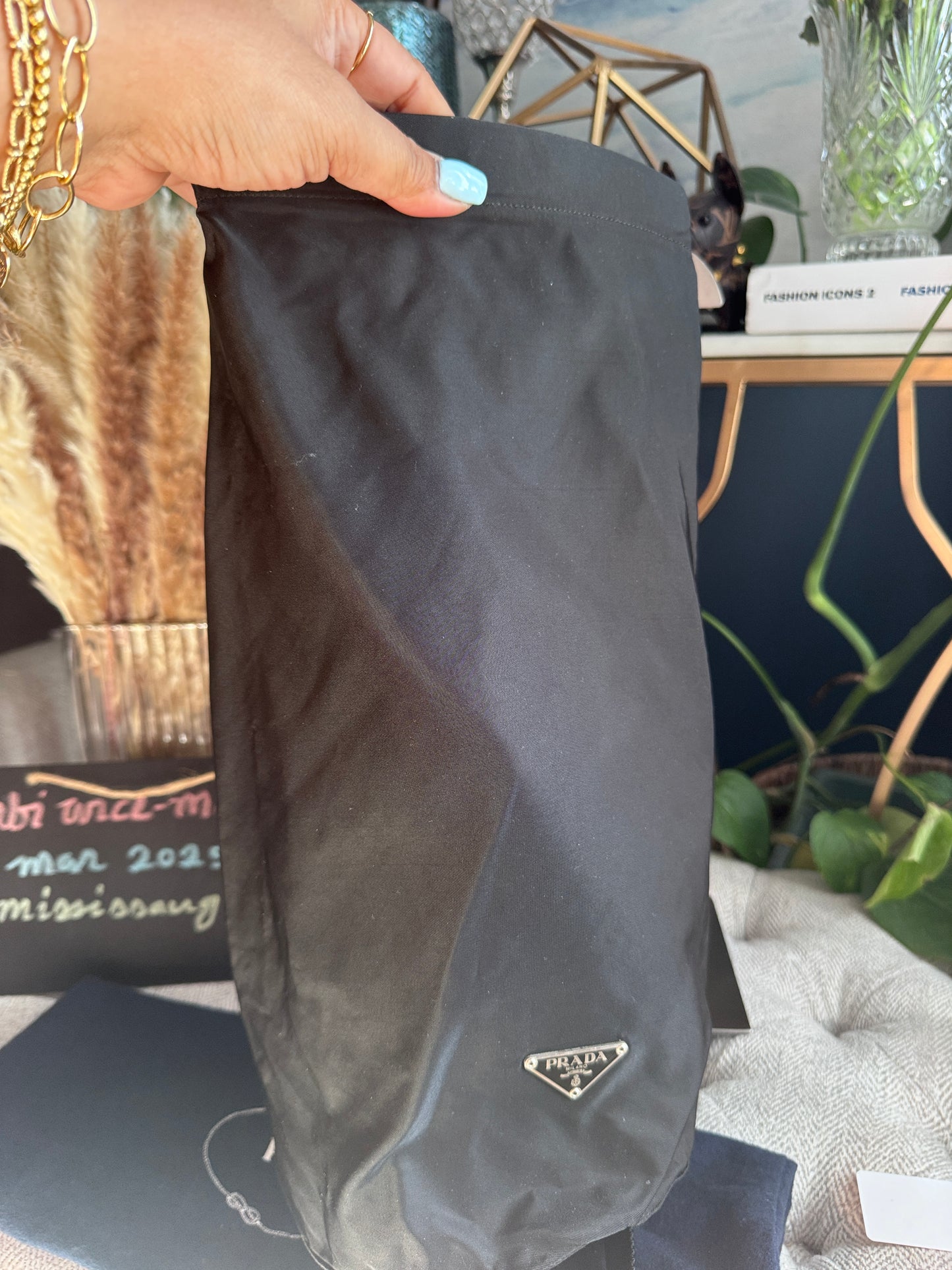 Prada Tessuto Black Nylon Shoulder Bag /Bottle Holder