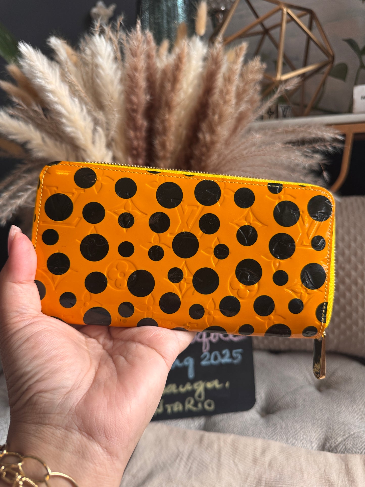 Louis Vuitton Limited Edition Kusama Zippy Wallet in Vernis