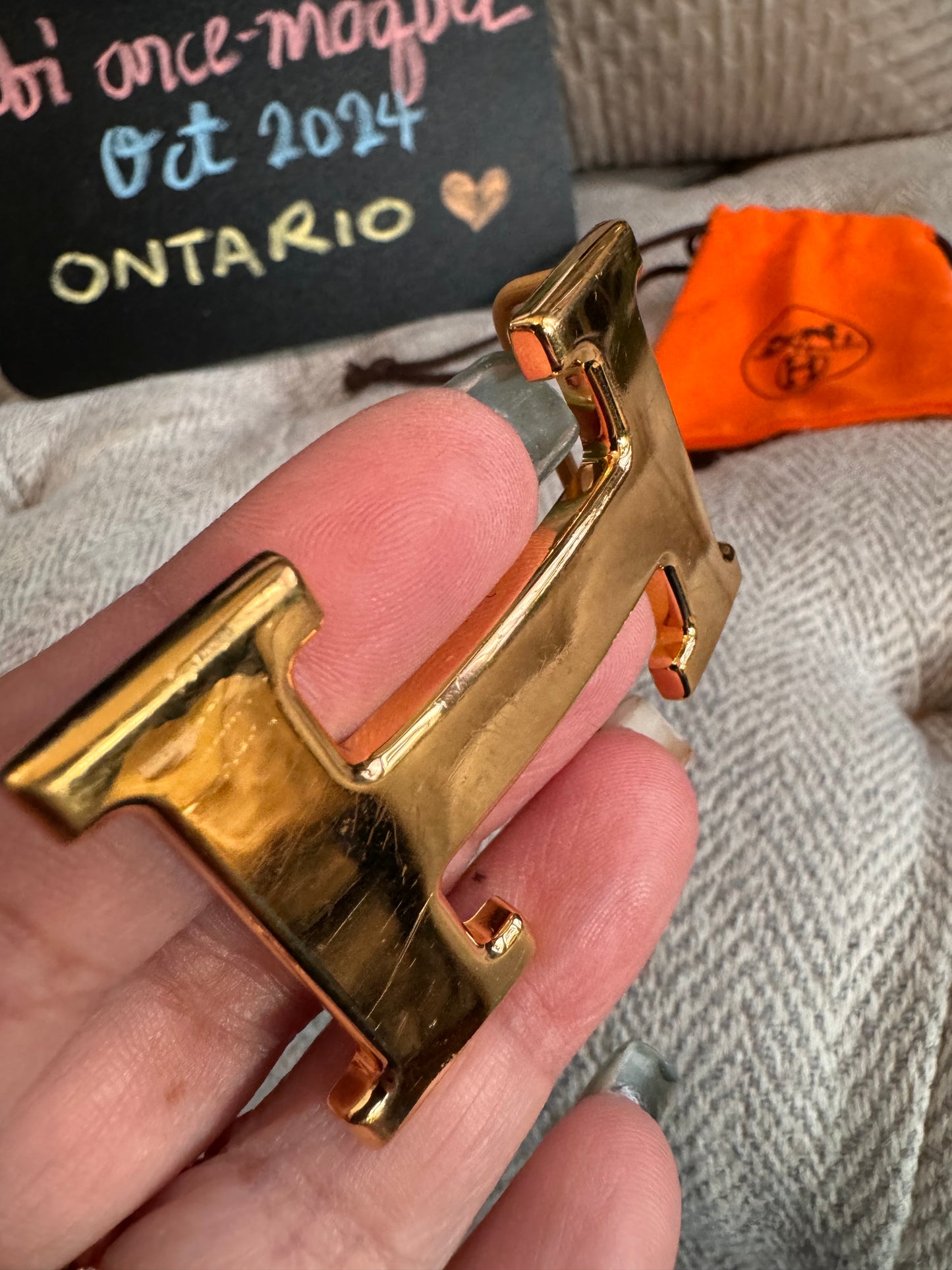 Hermes Belt Buckle -Gold tone