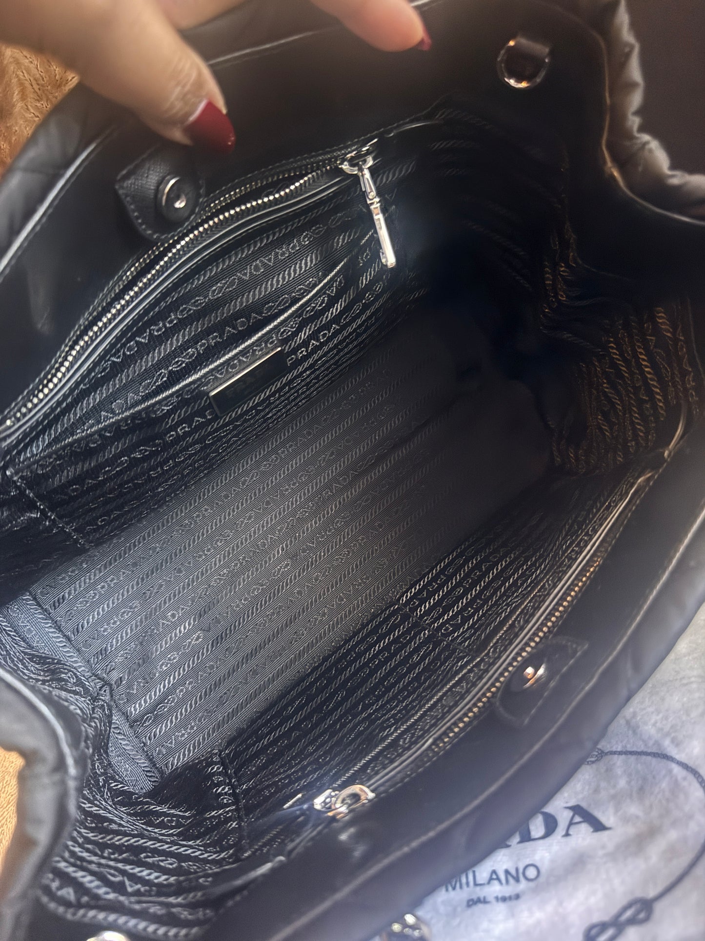 Prada Tessuto Nero Tote