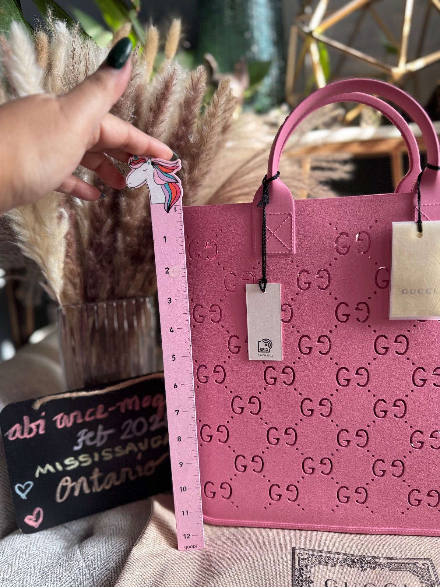 Gucci Rubber tote-PINK