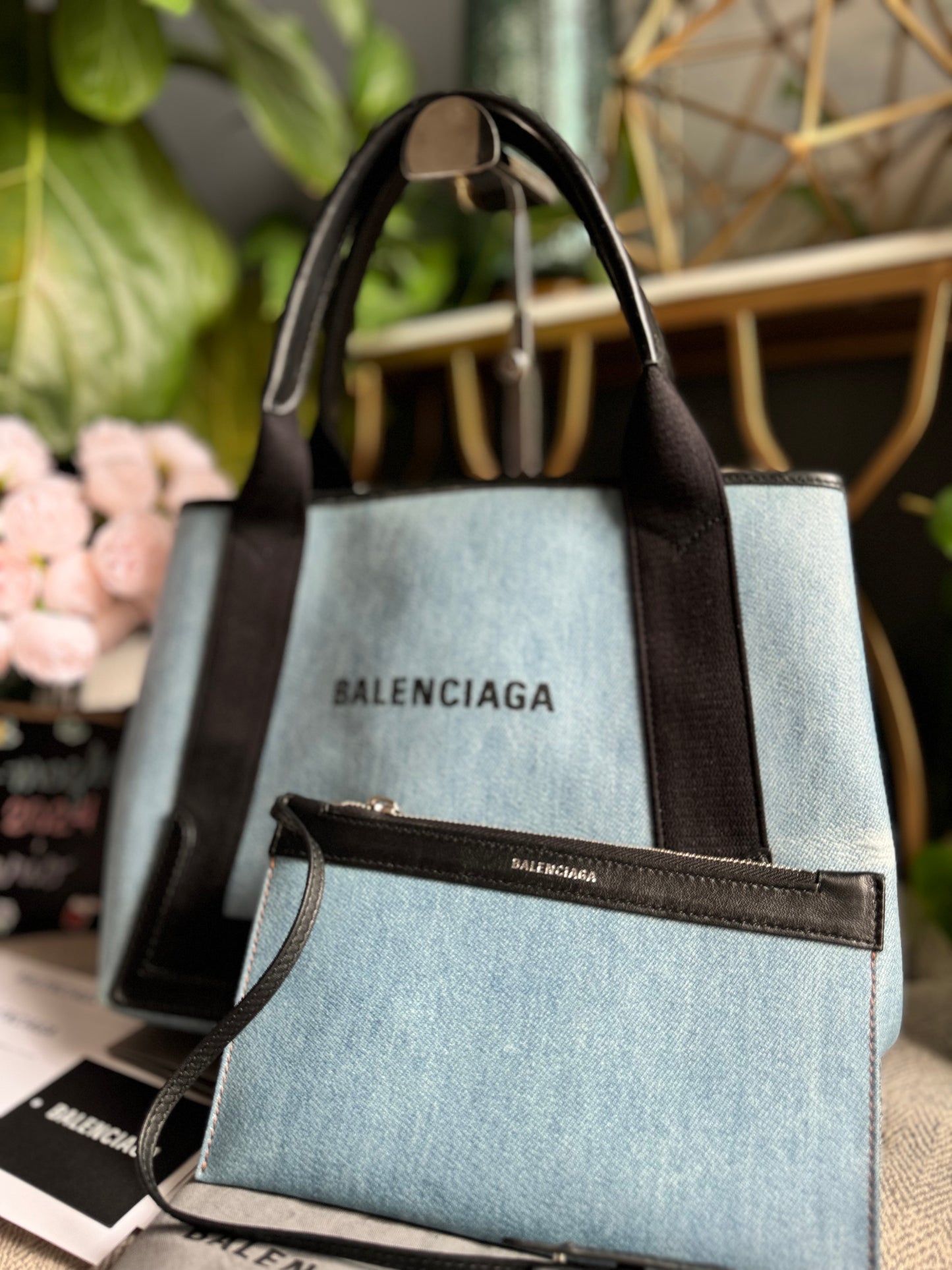 Balenciaga Denim Cabas