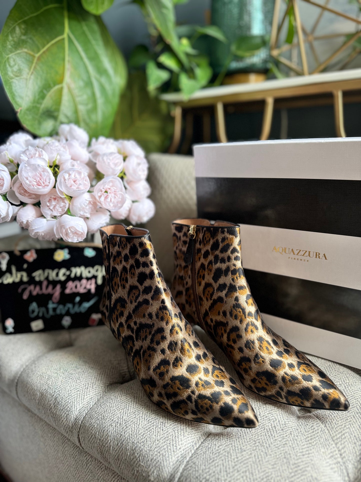 Aquazzura Leopard Print Quant 45 in size 39