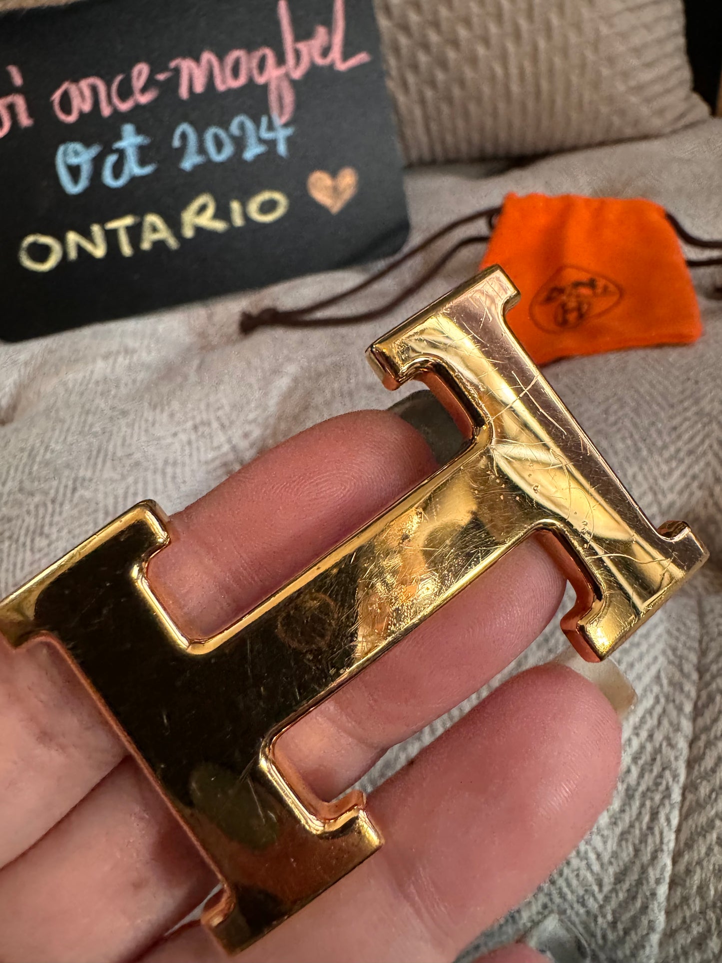 Hermes Belt Buckle -Gold tone