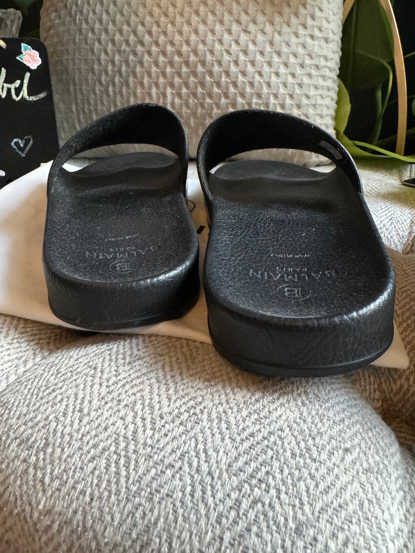 Balmain Logo Printed Slides