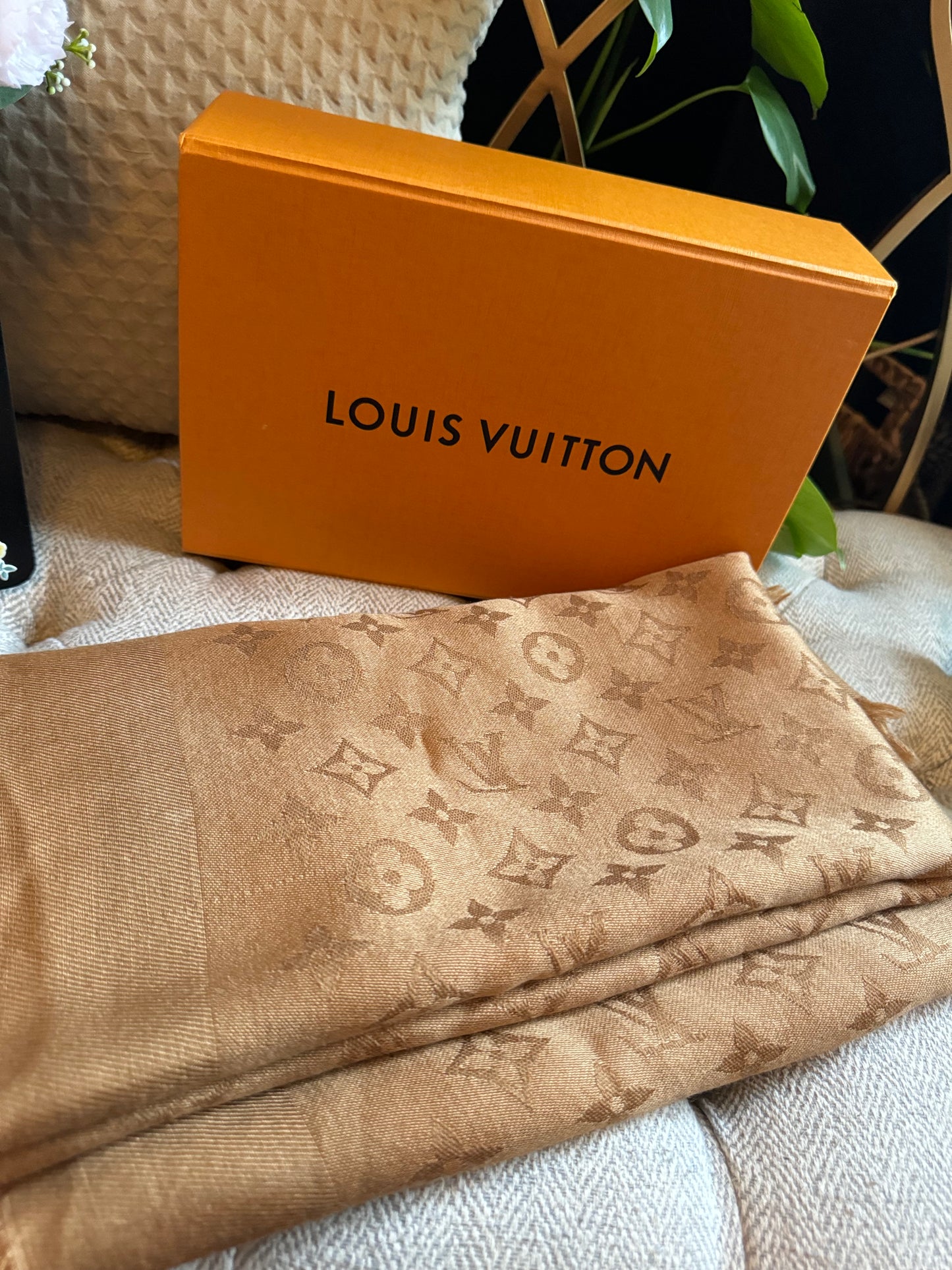 Louis Vuitton Monogram Stole in Caramel