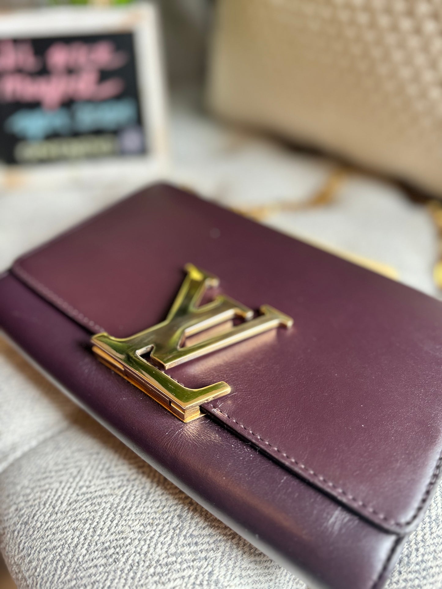 Louis Vuitton Louise Clutch/Wallet on Chain