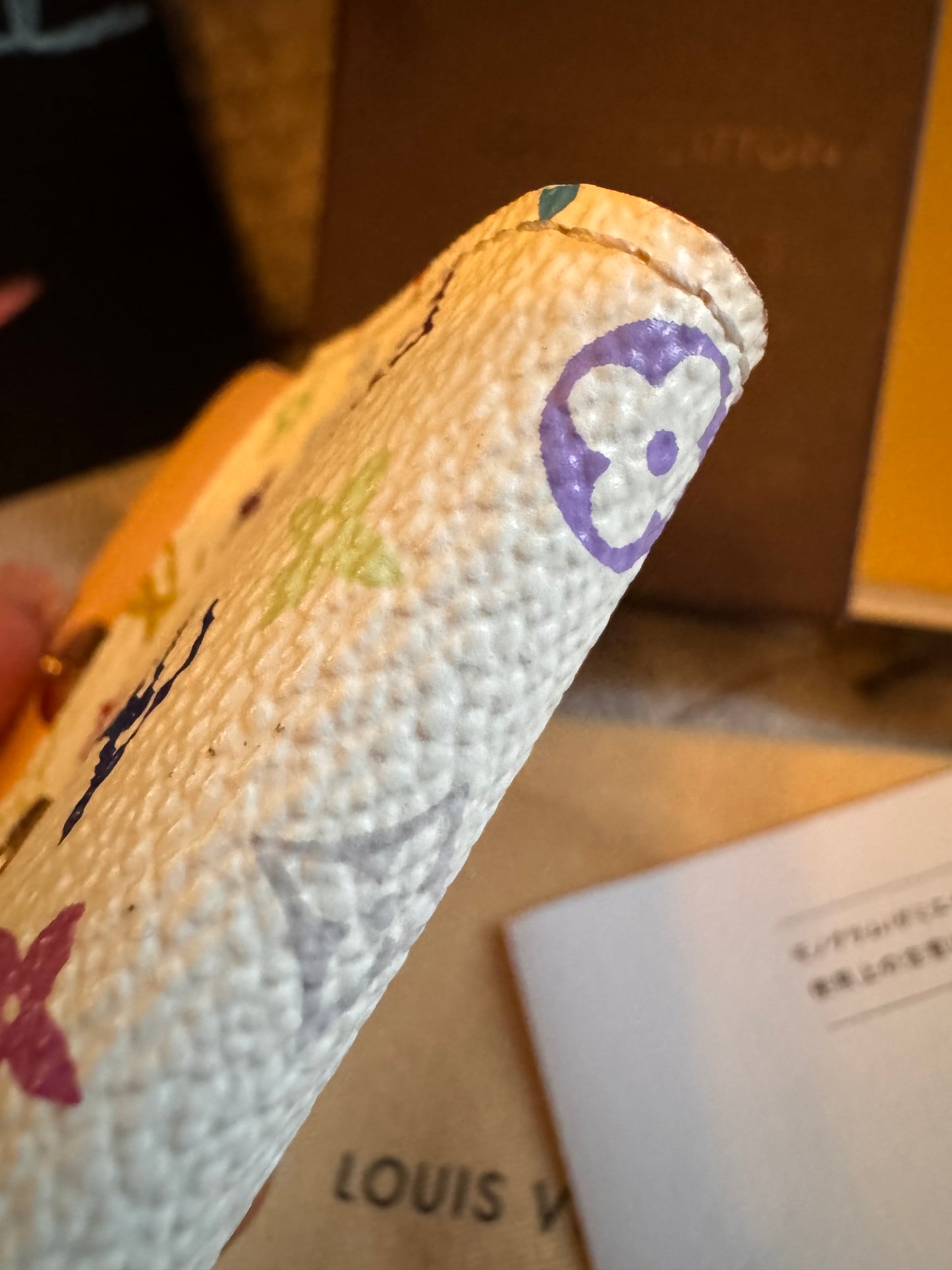 Louis Vuitton x Takashi Murakami Multicolor Business Cardholder in Blanc