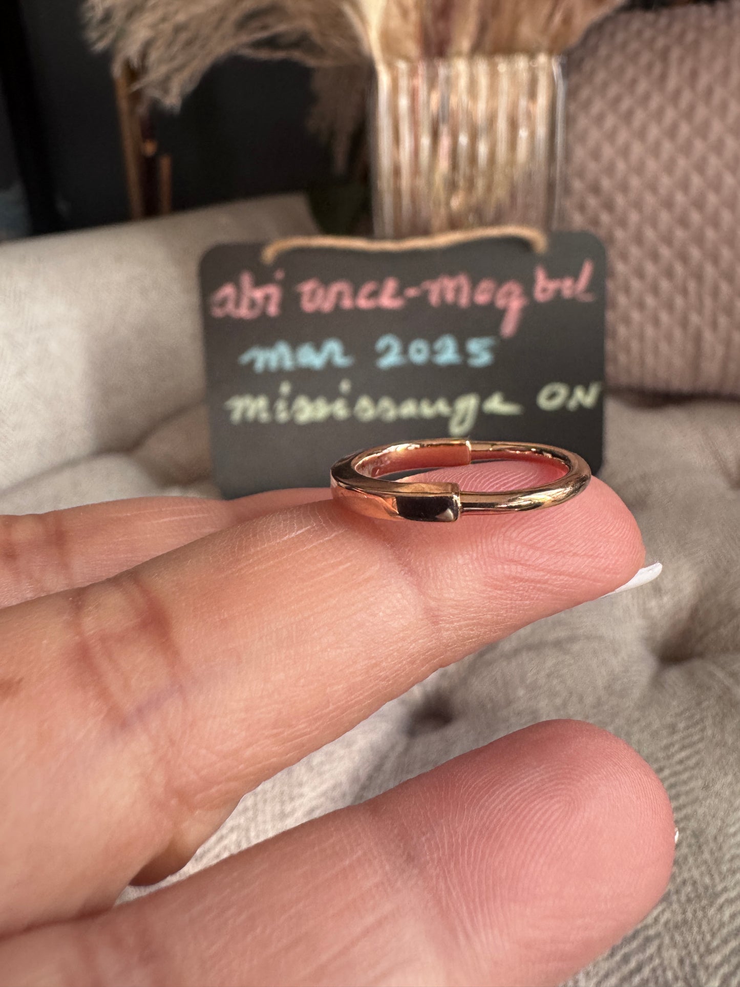 Tiffany & Co 18k Rose Gold Lock Ring
