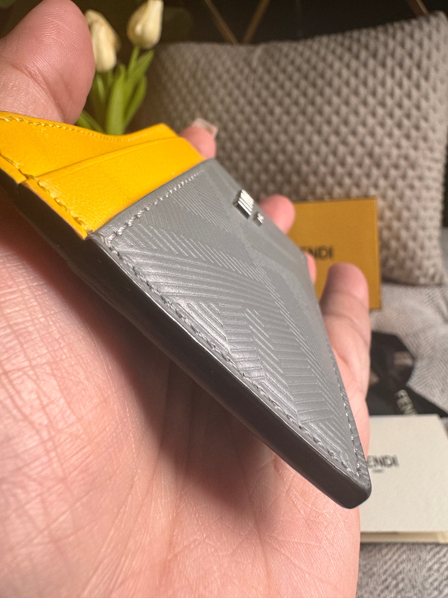 Fendi Logo Cardholder in Leather