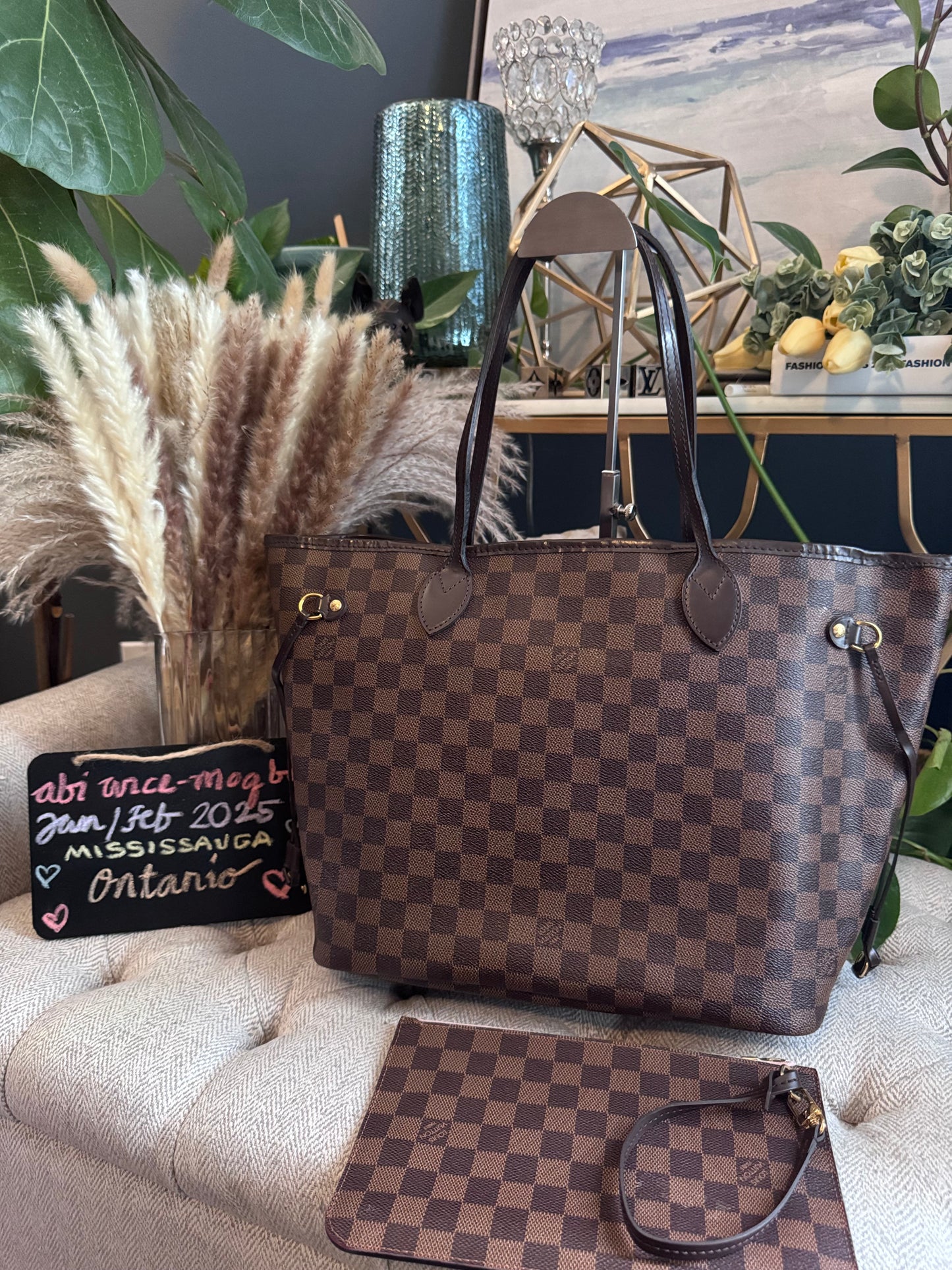 Neverfull MM in Damier Ebene -Rose Ballerine