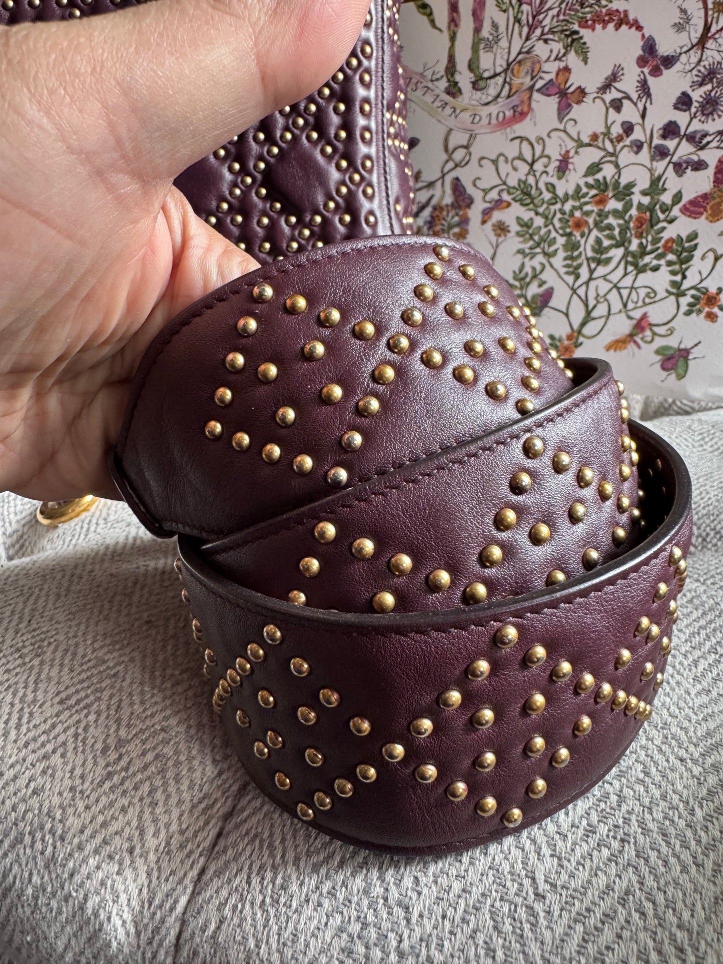 Dior Medium Cannage Studded Lady Dior