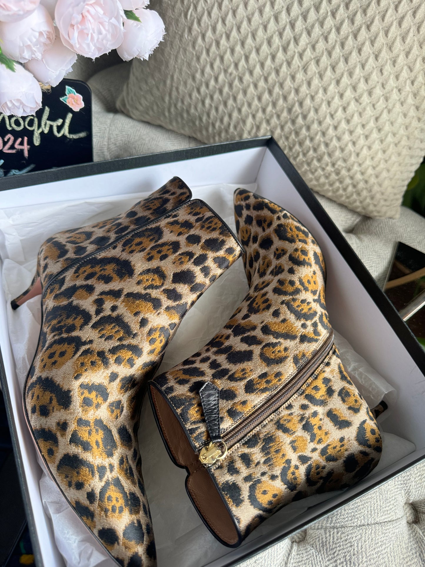 Aquazzura Leopard Print Quant 45 in size 39