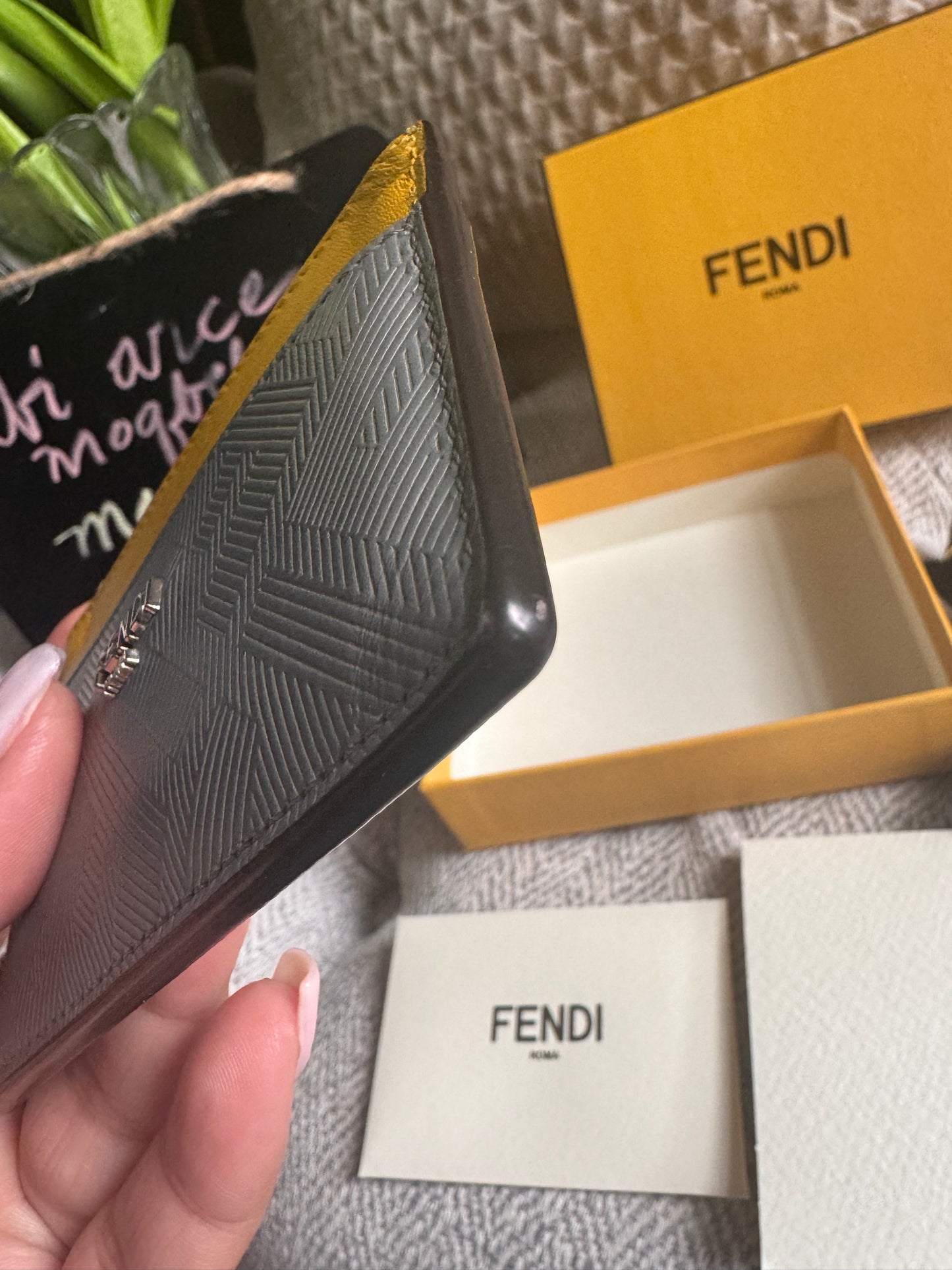 Fendi Logo Cardholder in Leather