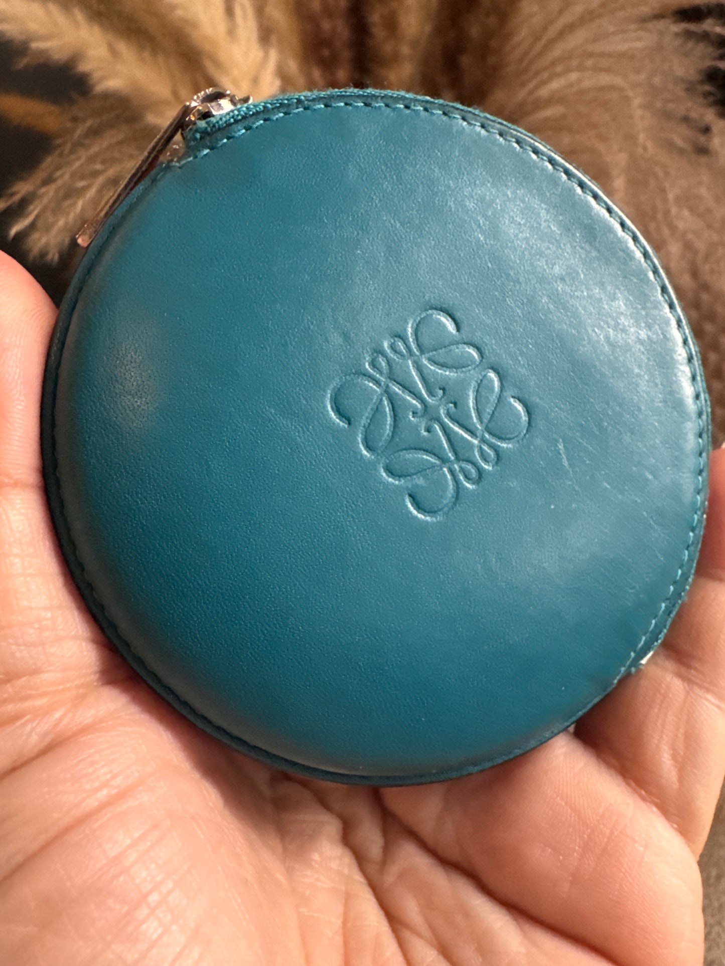 Loewe Leather Round Coin Purse