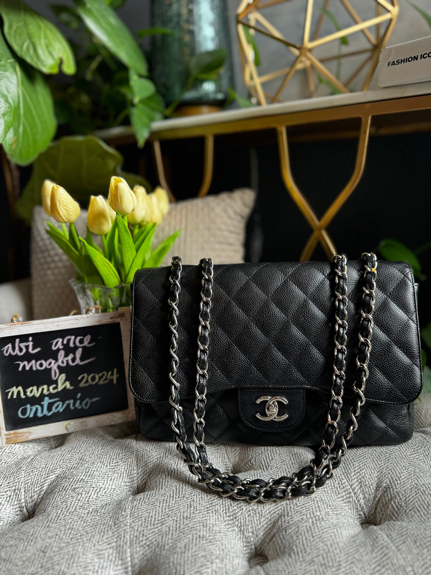 Chanel Classic Jumbo Caviar