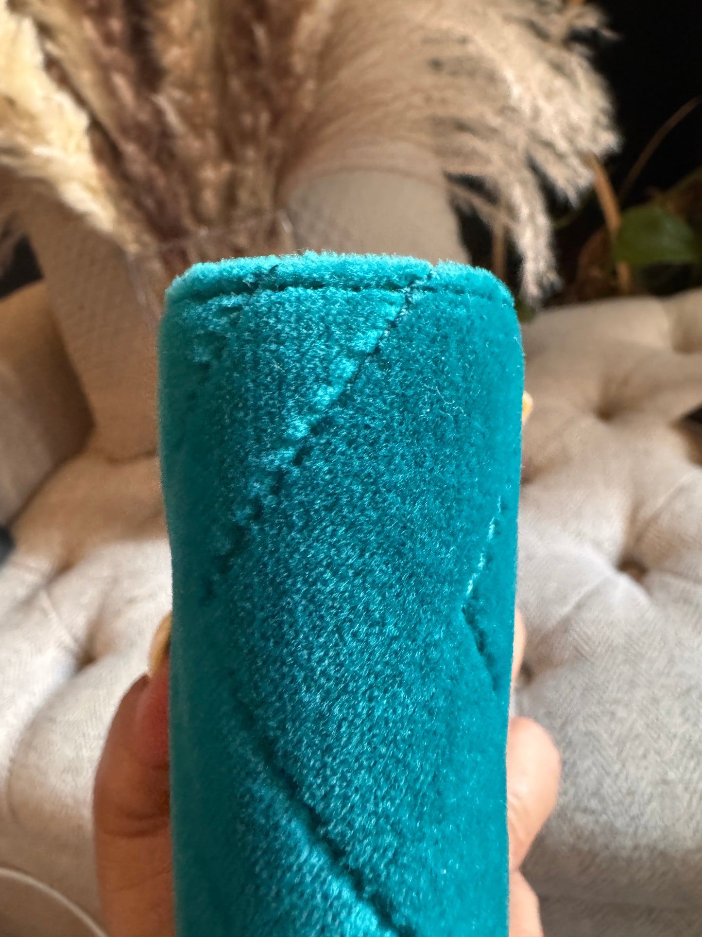 Gucci Velvet Matelasse GG Marmont Mini Bag Pavone Cyan
