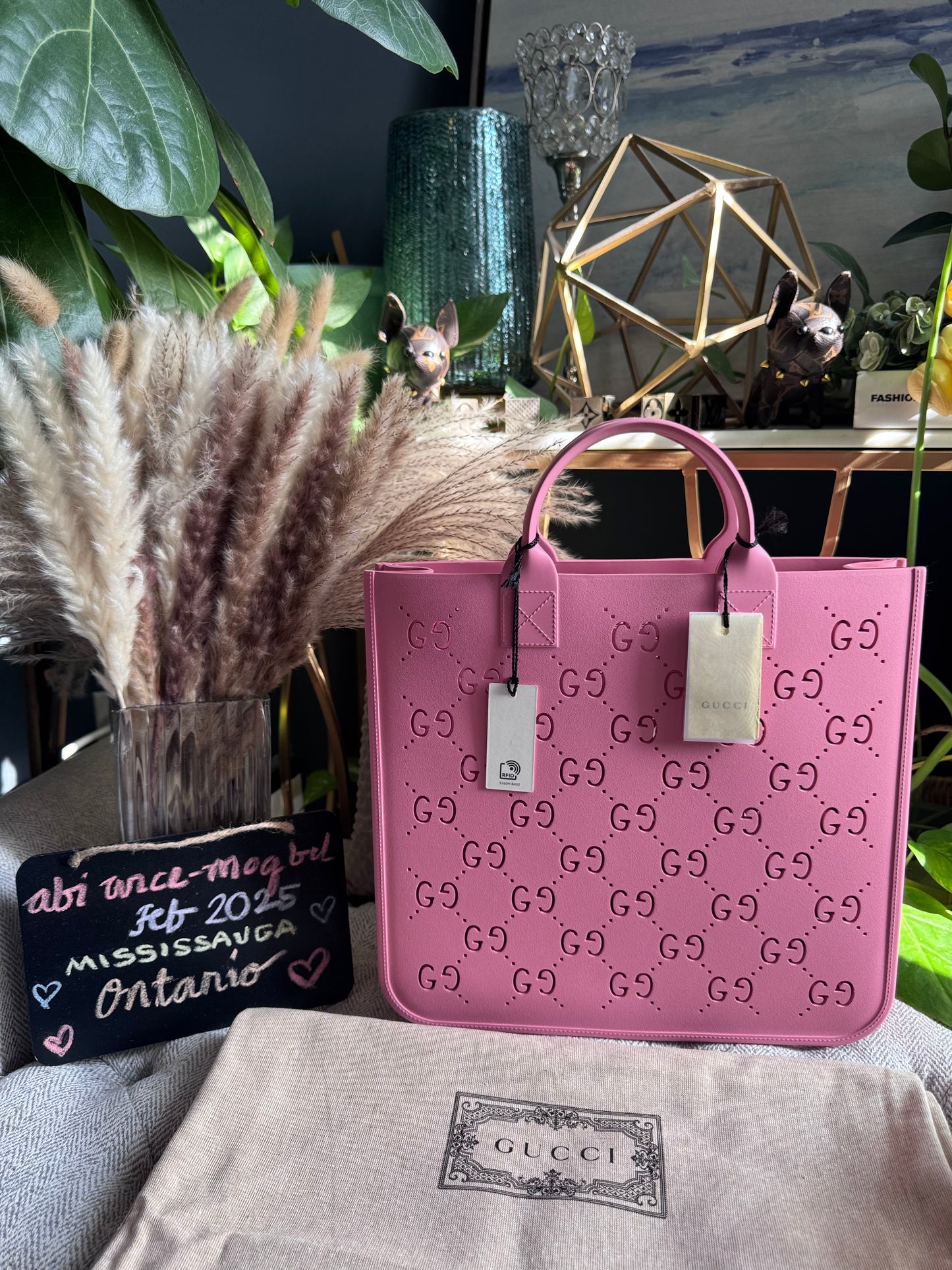 Gucci Rubber tote-PINK